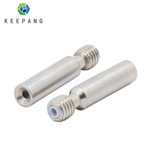 High Precision 3D Printer MK8 Nozzle Kit - 6 Pack Stainless Steel Extruder Feed Throat with Teflon Tube for 1.75mm Filament - Compatible with Most FDM 3D Printers - Perfect for DIY Printing, Prototyping & Model Making
