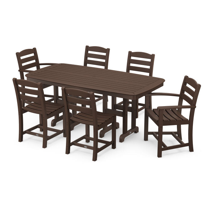 POLYWOOD La Casa Café 7-Piece Outdoor Dining Set - Patio Furniture for Backyard, Poolside & Garden - Weather-Resistant & Durable