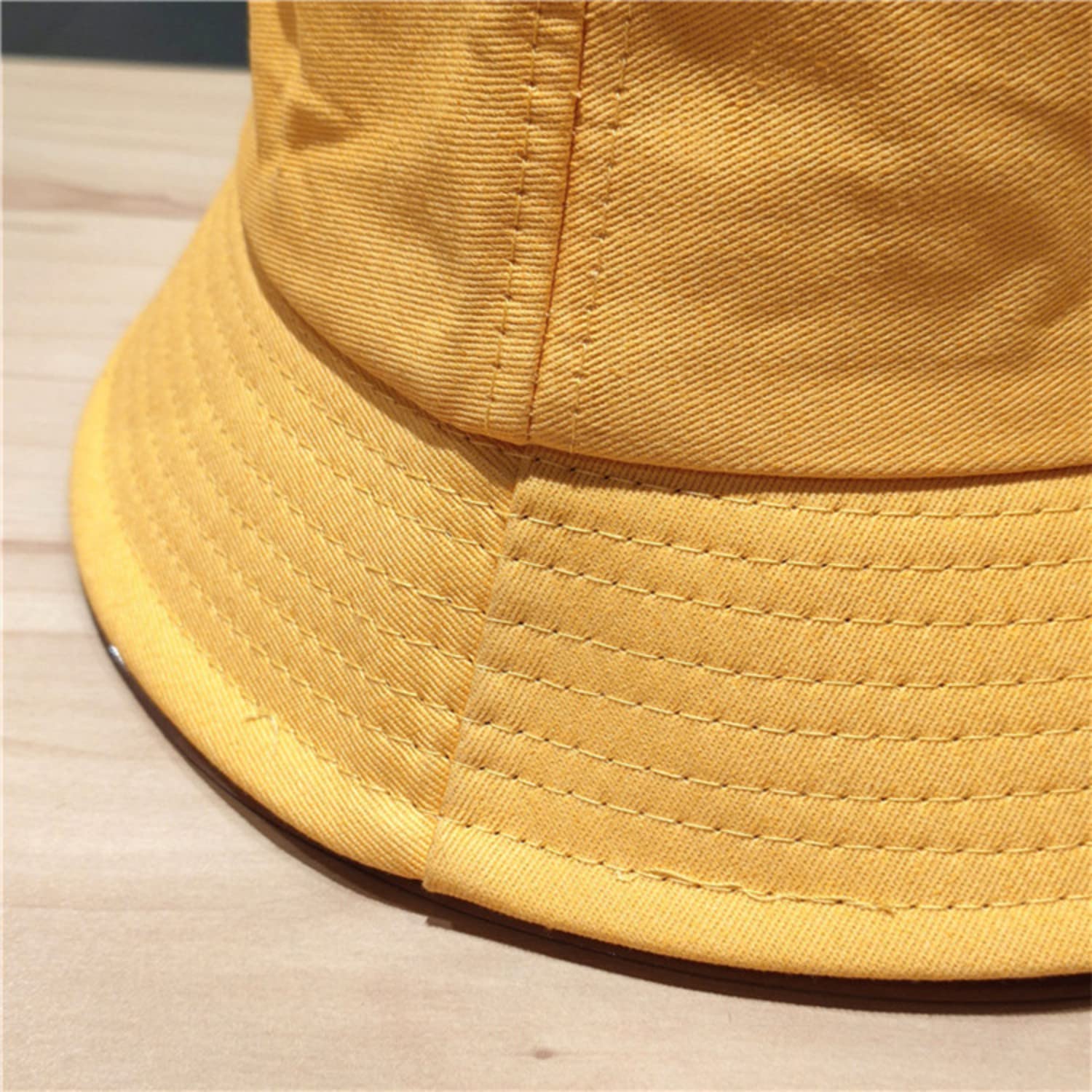 Unisex Bulldog Print Cotton Bucket Hat - Summer Beach Sun Hat for Men & Women - Yellow | Perfect for Outdoor Activities, Beach Vacations & Casual Wear