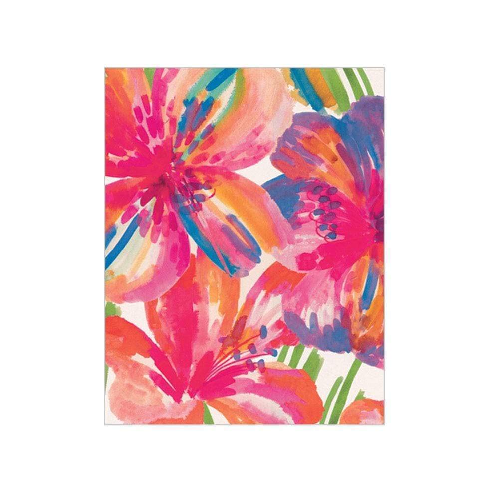Caspari Floral Pop Gift Enclosure Cards - Set of 4 Mini Greeting Cards with Envelopes for Birthday, Thank You & Special Occasions | Perfect for Wedding Favors, Party Invitations & Small Gifts
