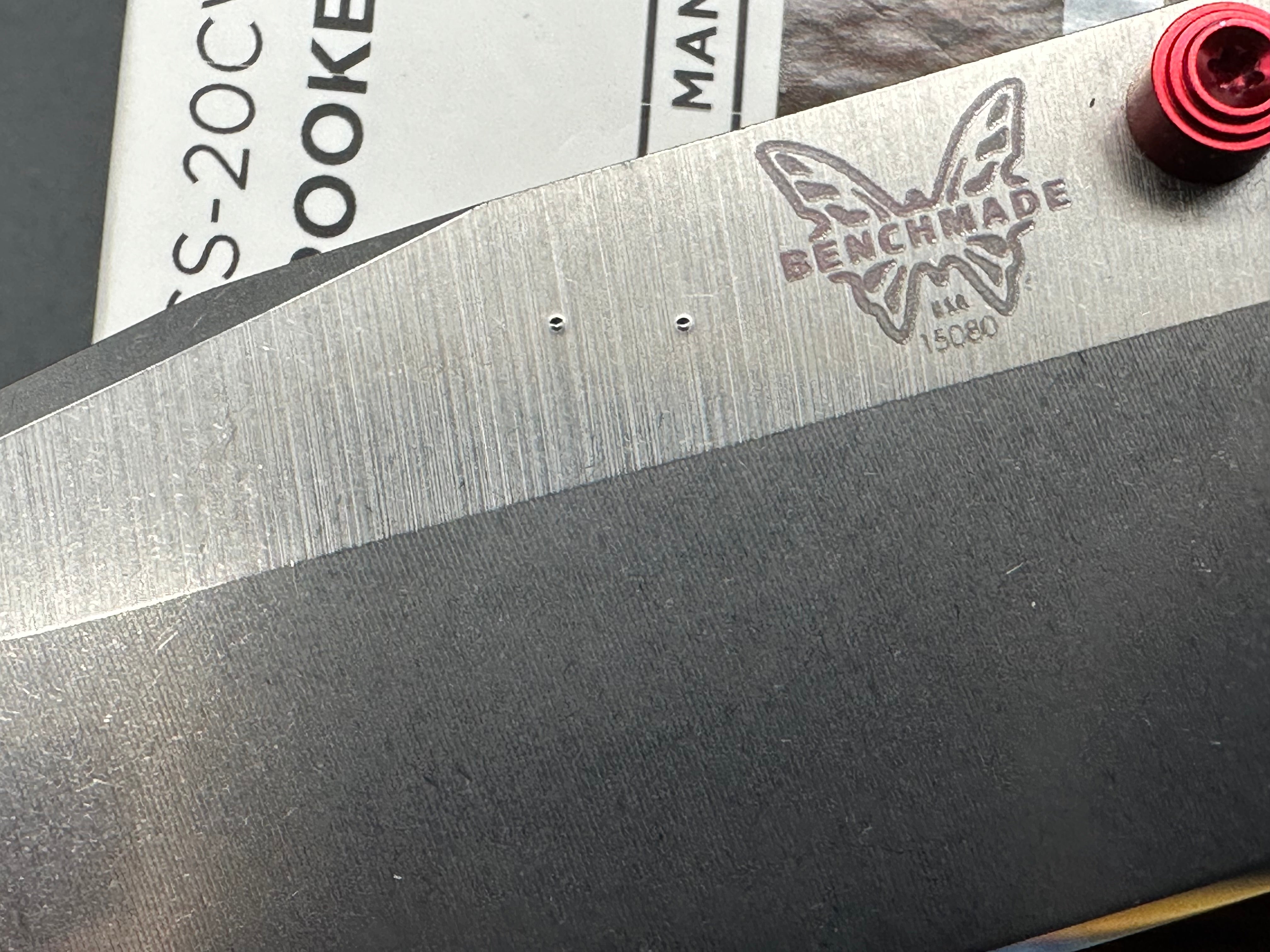 Benchmade Crooked River Custom Folding Knife - Red G10 Handle & 20CV Steel Blade | Hunting, Camping & Outdoor EDC Knife