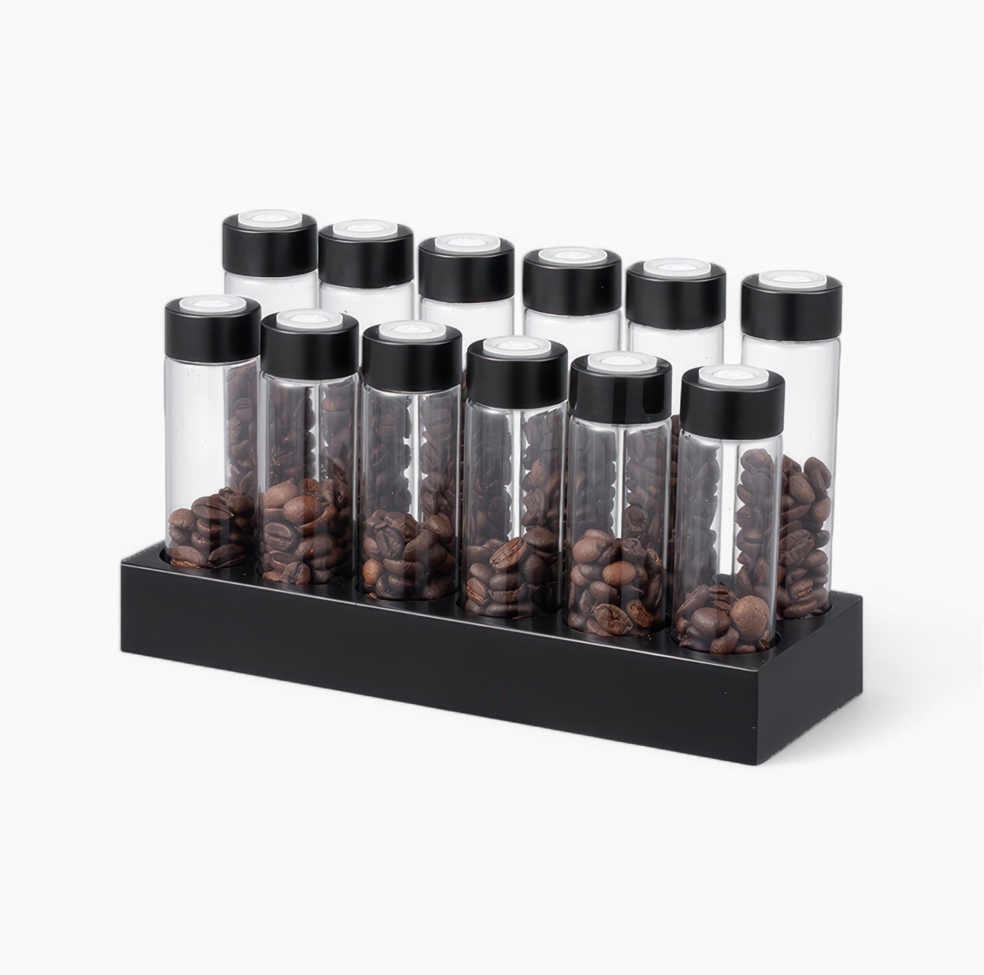 Premium Barista Coffee Bean Storage Tubes - Airtight Canister Set for Fresh Coffee Beans Storage | Perfect for Home Baristas, Coffee Shops & Specialty Brewing