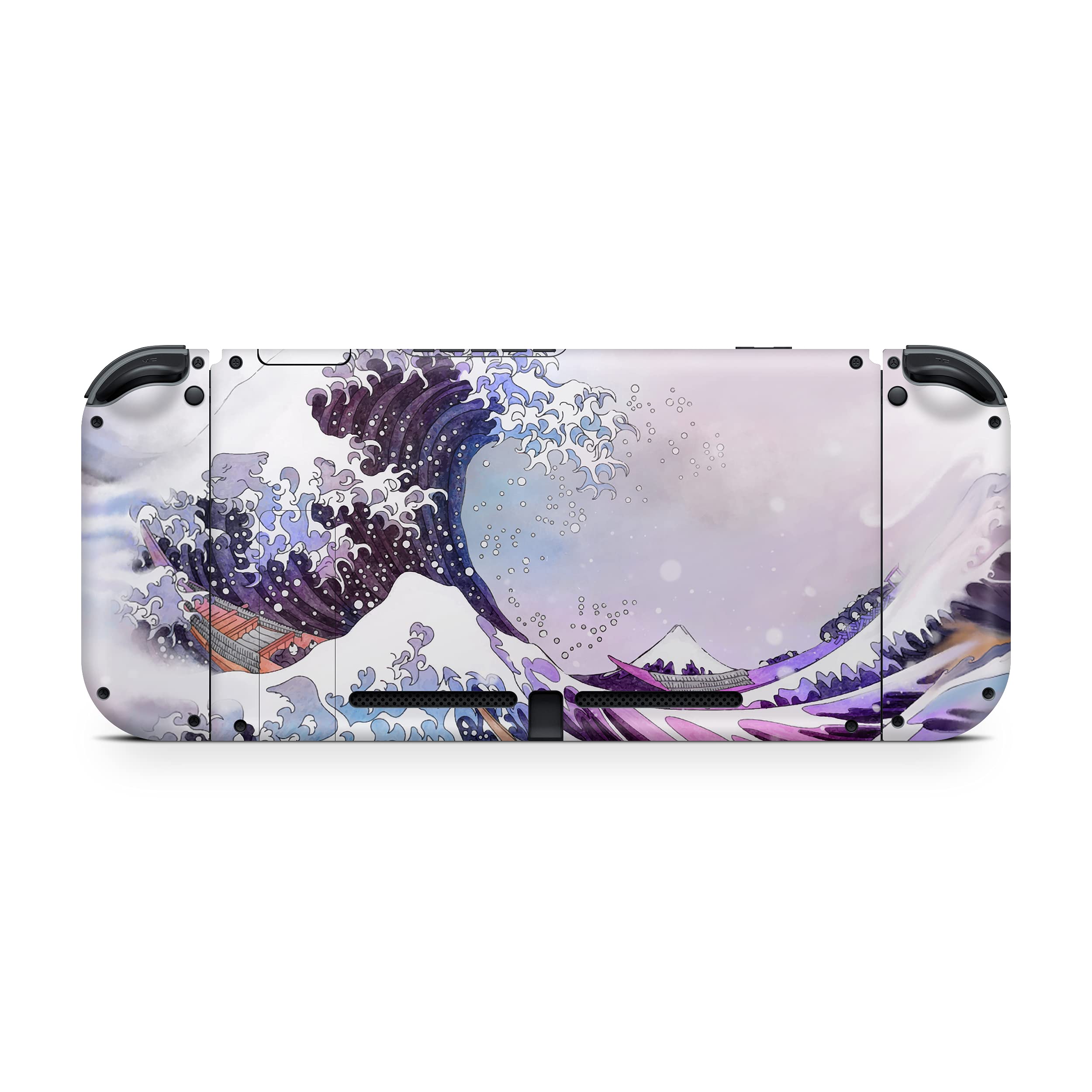 Premium Waterproof Nintendo Switch Skin Wrap - 3M Vinyl Full Body Decal with Kanagawa Wave Design, Compatible with Switch/OLED/Lite - Perfect for Gaming, Travel & Home Decor