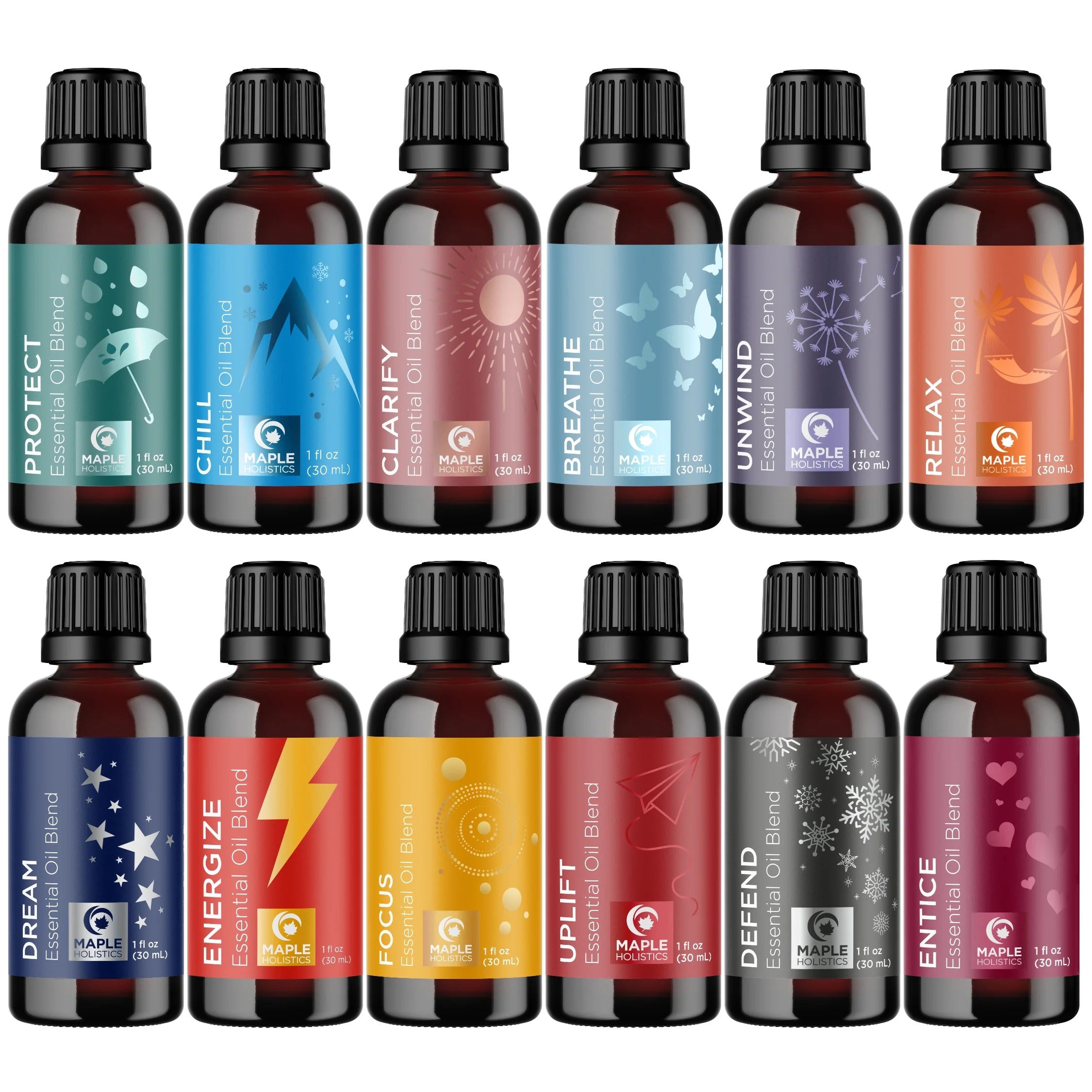 Premium Essential Oil Blends Set - 100% Pure Aromatherapy Oils for Diffusers, Massage & Relaxation - Perfect for Home Spa, Yoga & Stress Relief