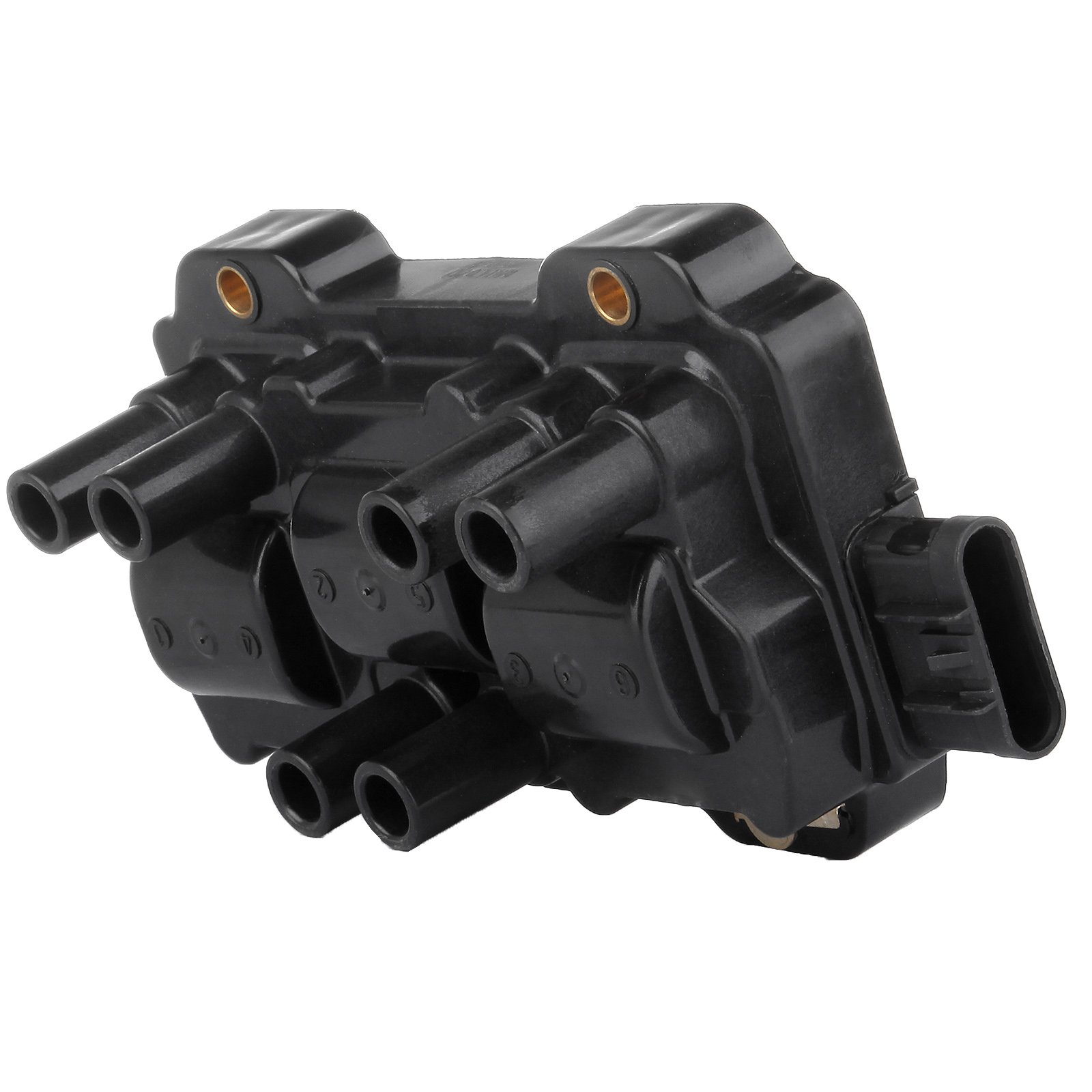 High Performance Ignition Coil Pack Compatible with Chevy, GMC, Pontiac Torrent, Saturn Aura & Buick Rendezvous V6 3.4L 3.5L 3.9L 4.3L (2005-2014 Models) - OE UF434 C1521 5C1564 Replacement - Perfect for Engine Misfire Fix & Smooth Acceleration