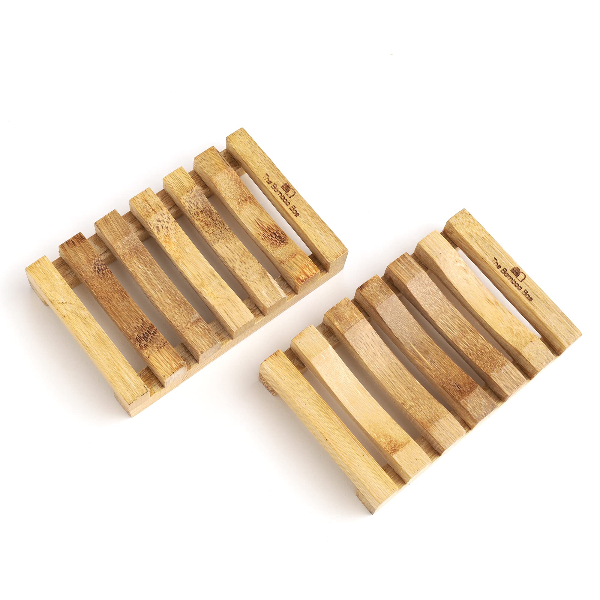 Handmade Bamboo Soap Tray - Natural Wooden Soap Dish & Sponge Holder | Organic Bathroom Organizer | Eco-Friendly Shower Accessory | Perfect for Bathroom, Kitchen & Vanity | Made in India