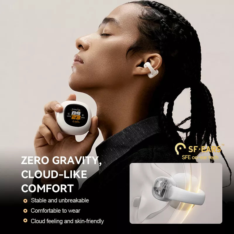 Sanag S5 Wireless Bluetooth Ear Clip Headphones with Air Conduction Technology - Perfect for Running, Cycling, and Outdoor Sports
