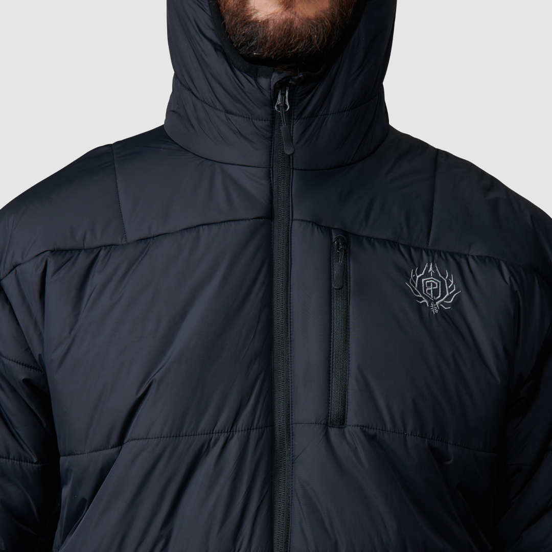 Men's Winter Tundra Jacket - Waterproof Windproof Insulated Outdoor Coat for Hiking & Camping - Black