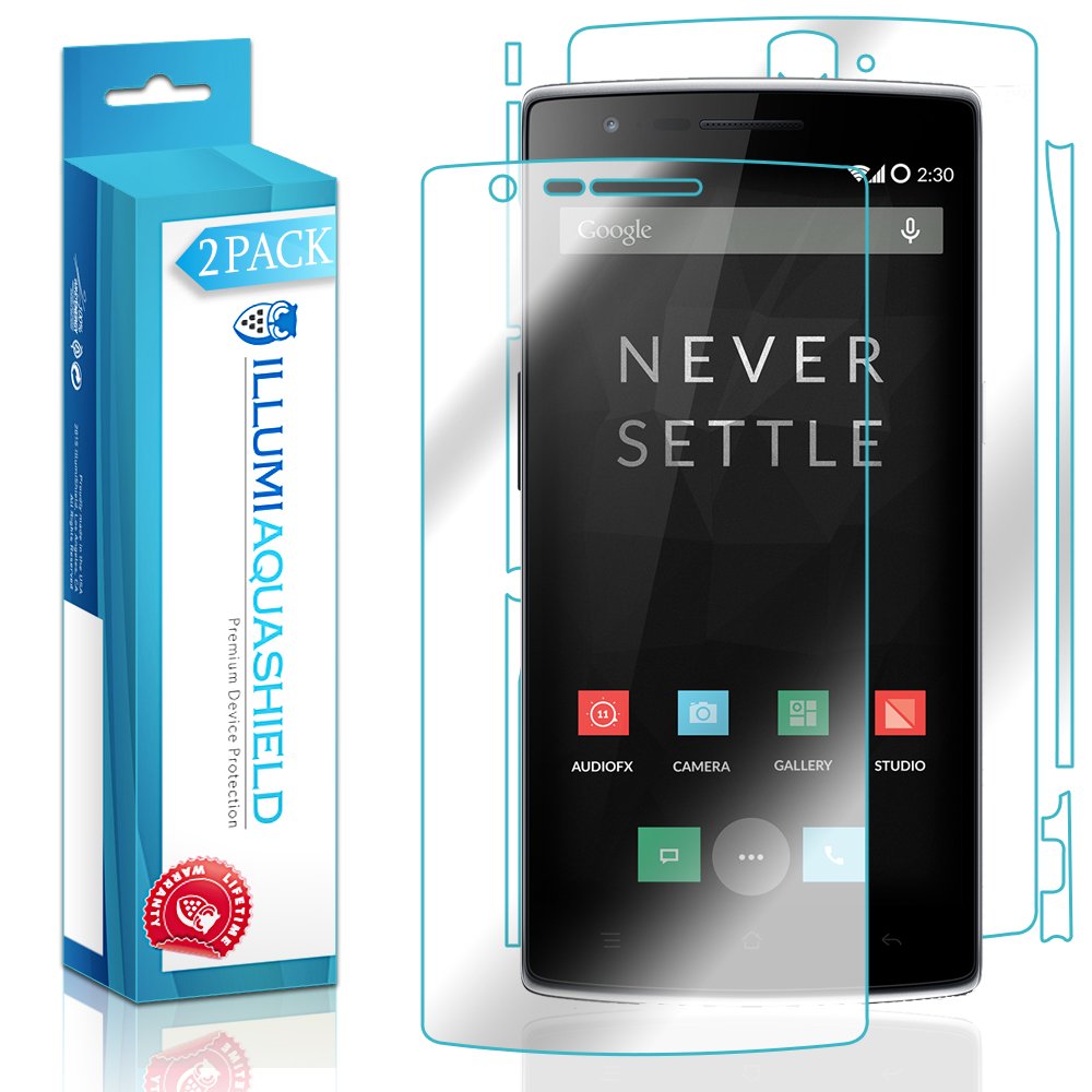 OnePlus One Screen Protector (2-Pack) - ILLUMI AquaShield HD Clear TPU Film - Front & Back Protection - Bubble-Free Installation - Perfect for Daily Use & Outdoor Activities