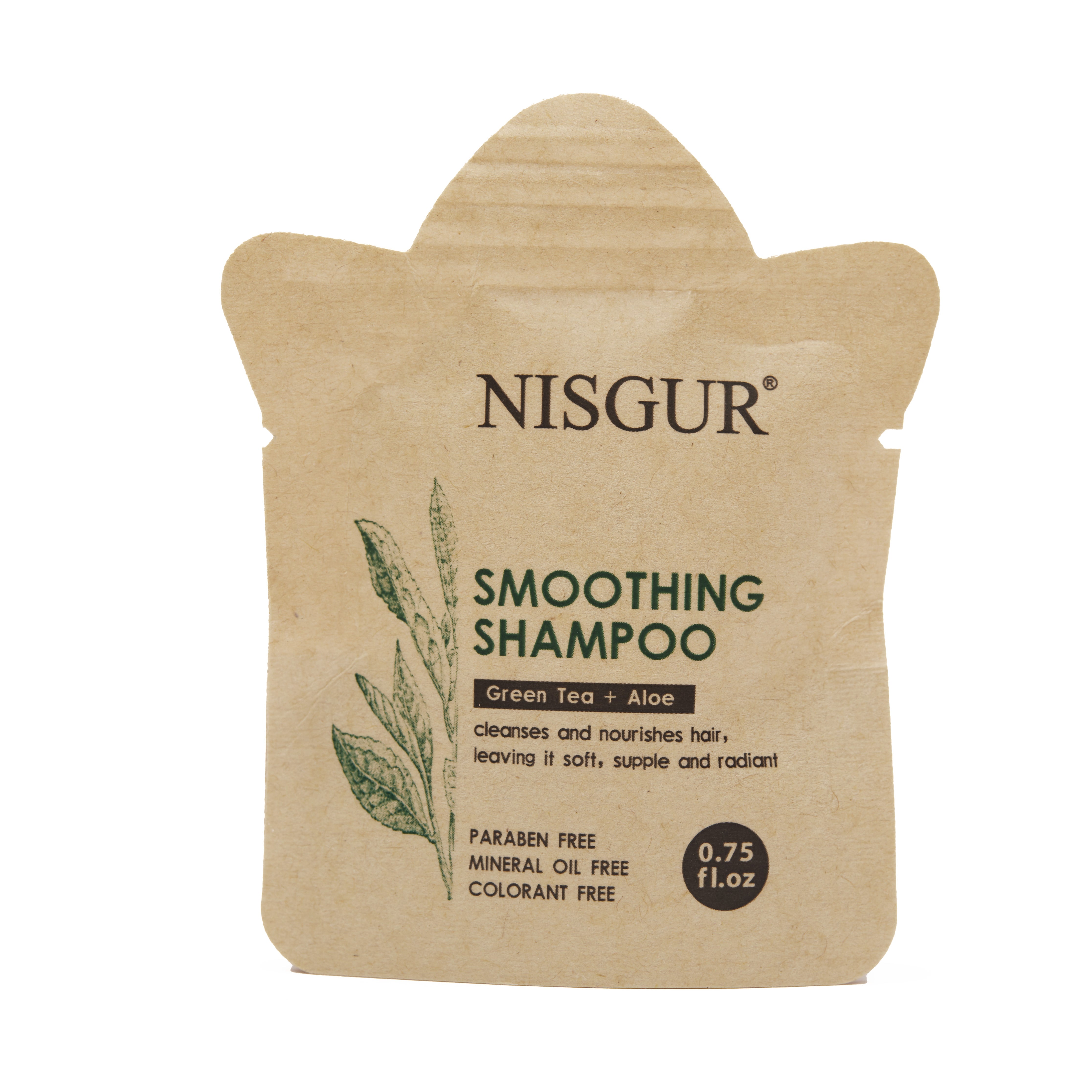 100 / 200 Pack Eco-Friendly Travel Size Shampoo (0.75oz) - Aloe & Green Tea Extract, Biodegradable Kraft Paper Pouch for Hotels, Gyms, Travel & Hospitality Industry