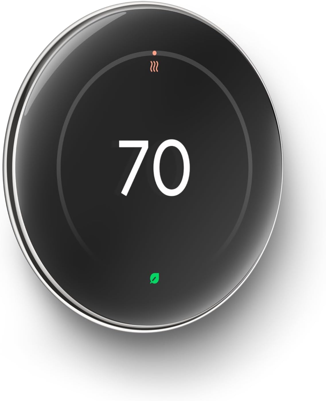 Google Nest Learning Thermostat 4th Generation (2024) with Smart Temperature Sensor - Polished Silver | Energy Saving Smart Home Device for HVAC Control