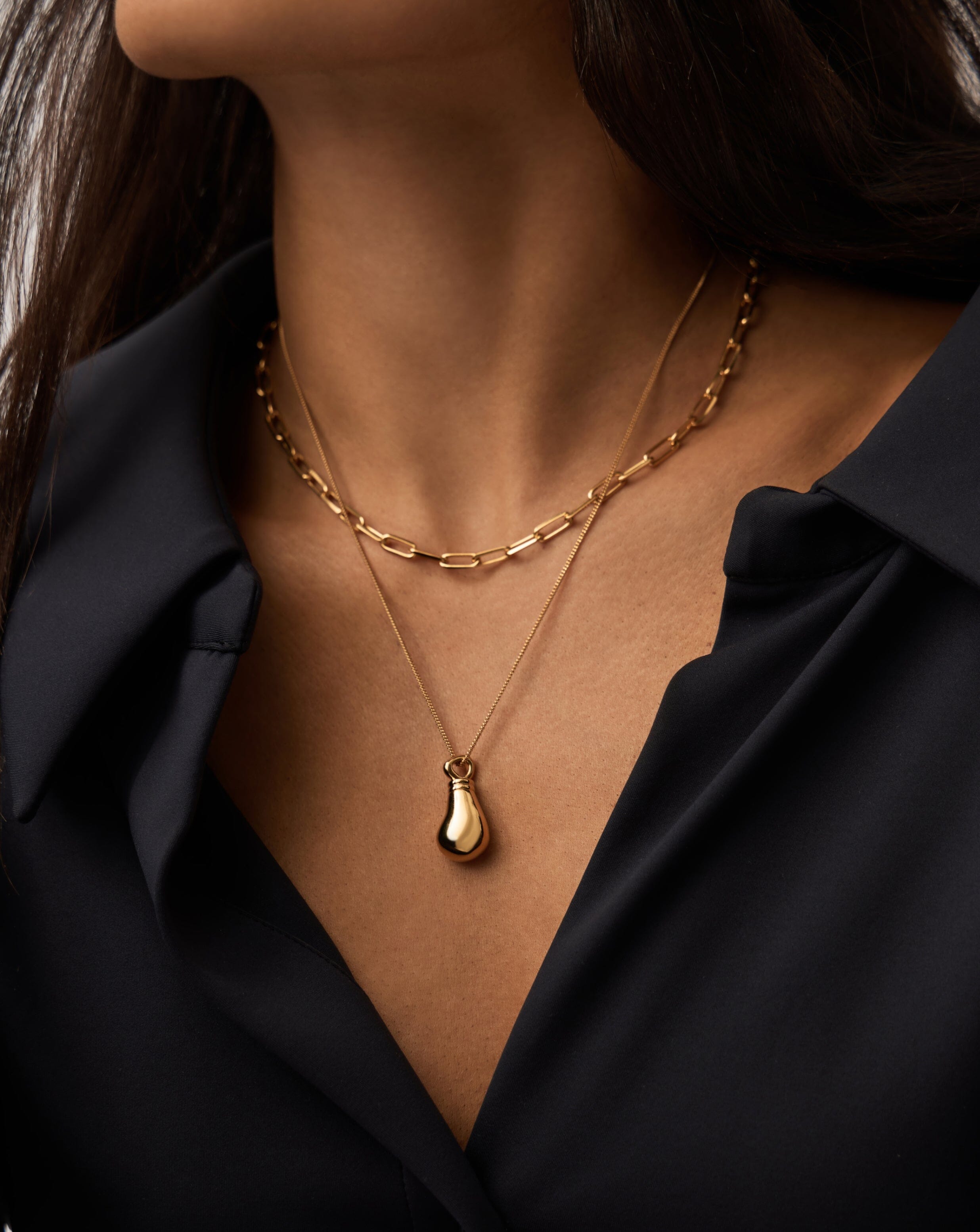18k Gold Plated Message in a Bottle Droplet Pendant Necklace - Perfect Gift for Anniversary, Valentine's Day & Romantic Occasions