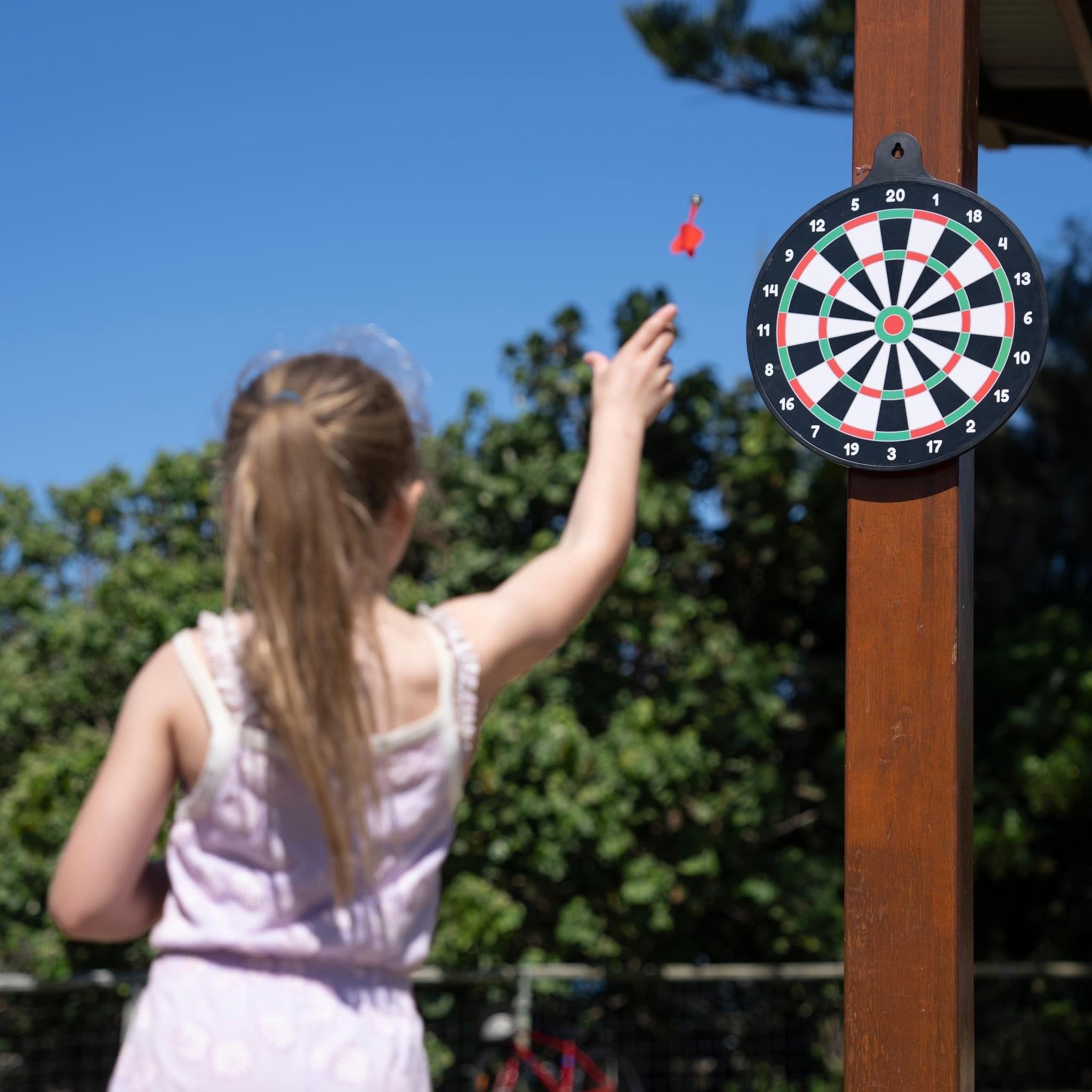 Formula Multi Games Magnetic Dartboard Set - Family Fun with Stick-on Ball Game for Indoor and Outdoor Entertainment
