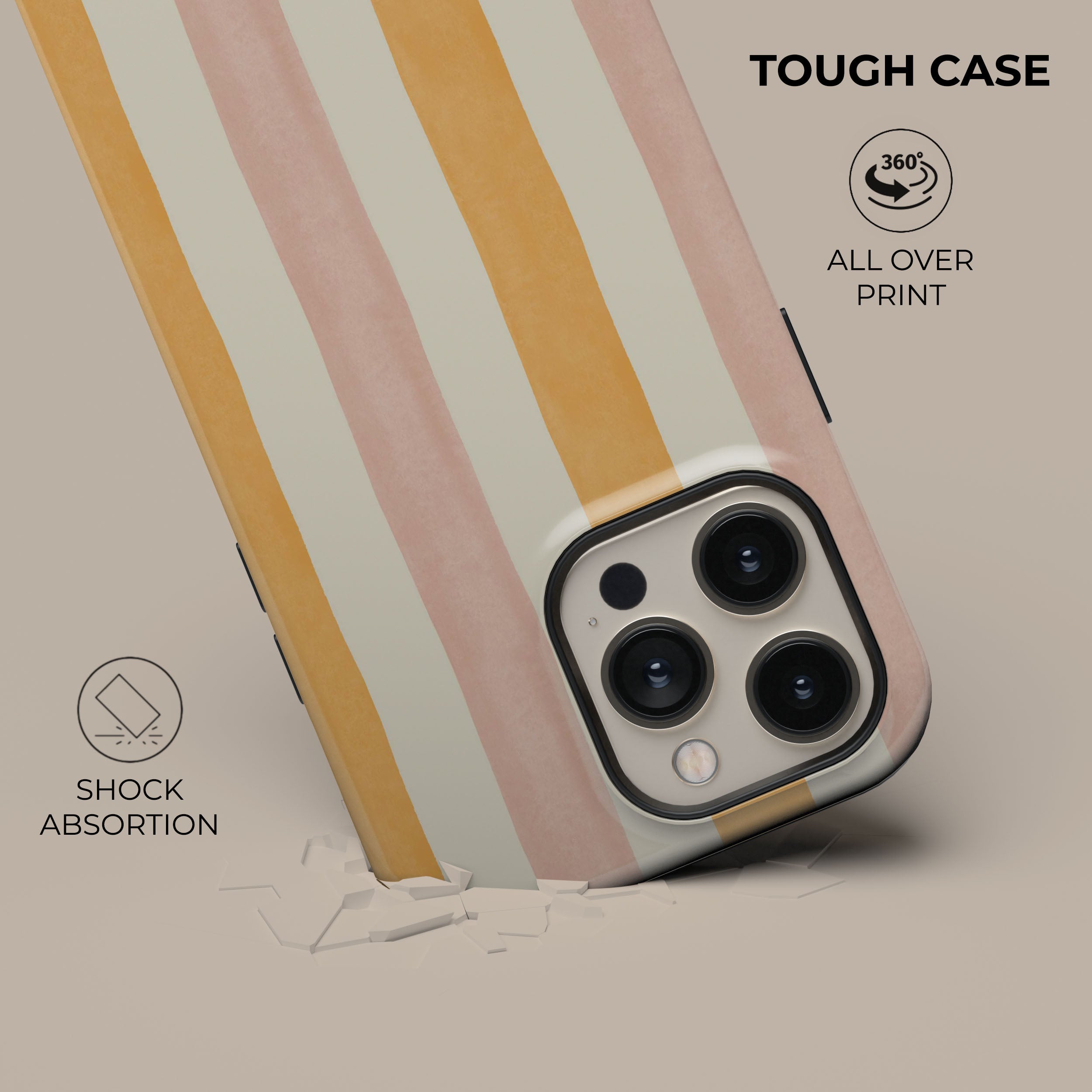 Grooved Orange Phone Case - Durable Anti-Slip Cover for iPhone & Android | Perfect for Outdoor Activities & Daily Protection