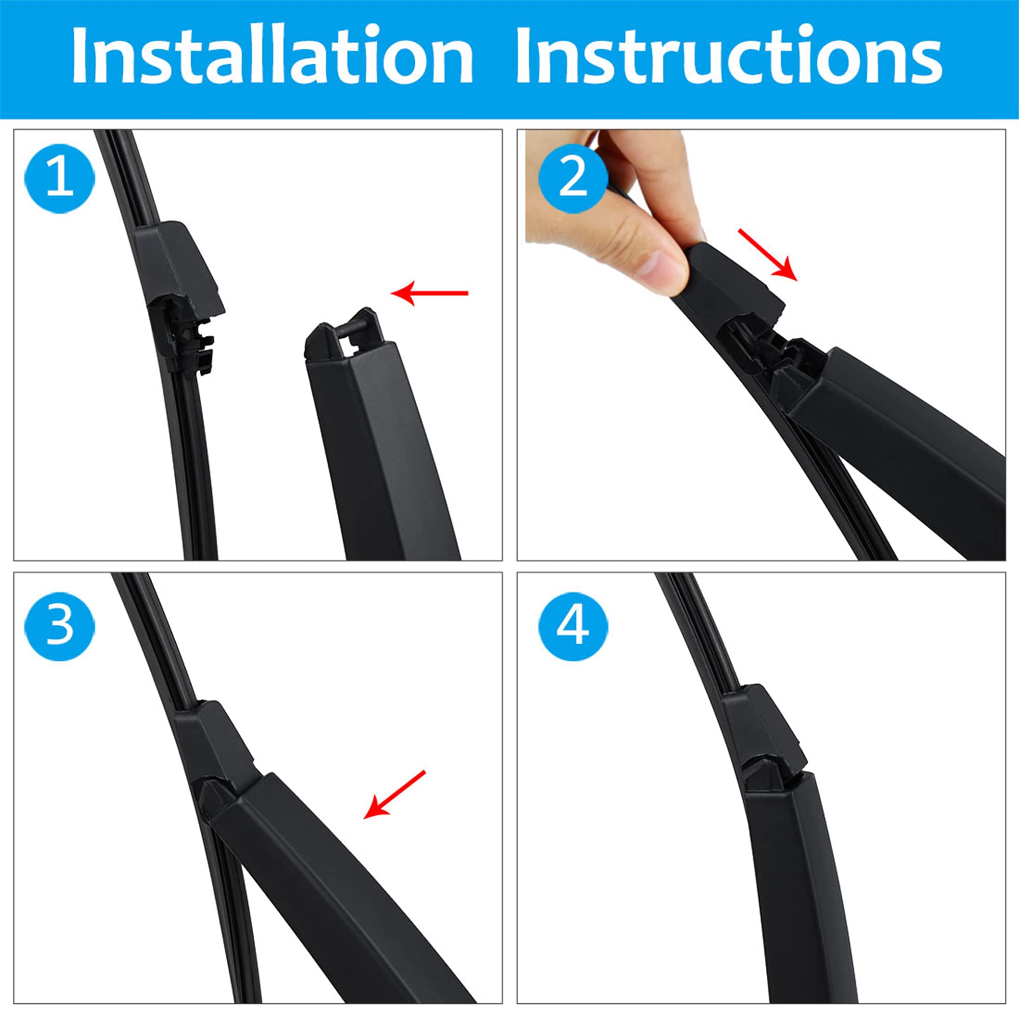 X AUTOHAUX Rear Windshield Wiper Blade Arm Set Compatible with VW Touareg 2002-2010 - Perfect for Rainy Weather & Winter Driving Conditions