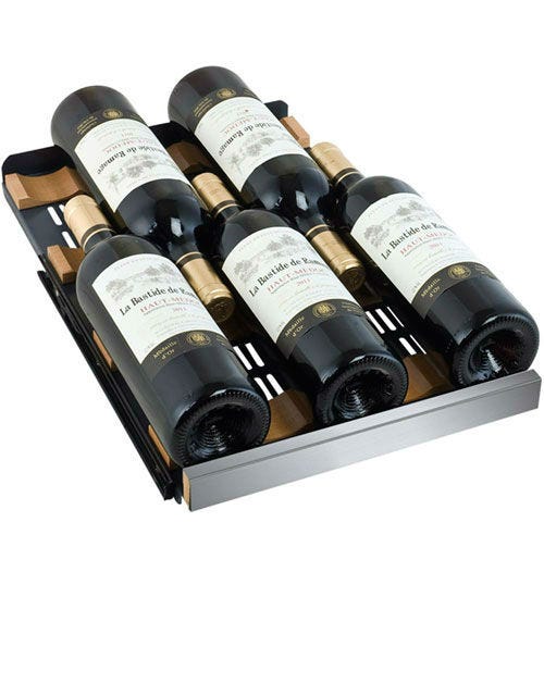 Flexcount 2 Zone 30 Bottle Wine Cooler Refrigerator - Dual Temperature Control for Red & White Wines - Perfect for Home Bars, Restaurants, and Wine Cellars
