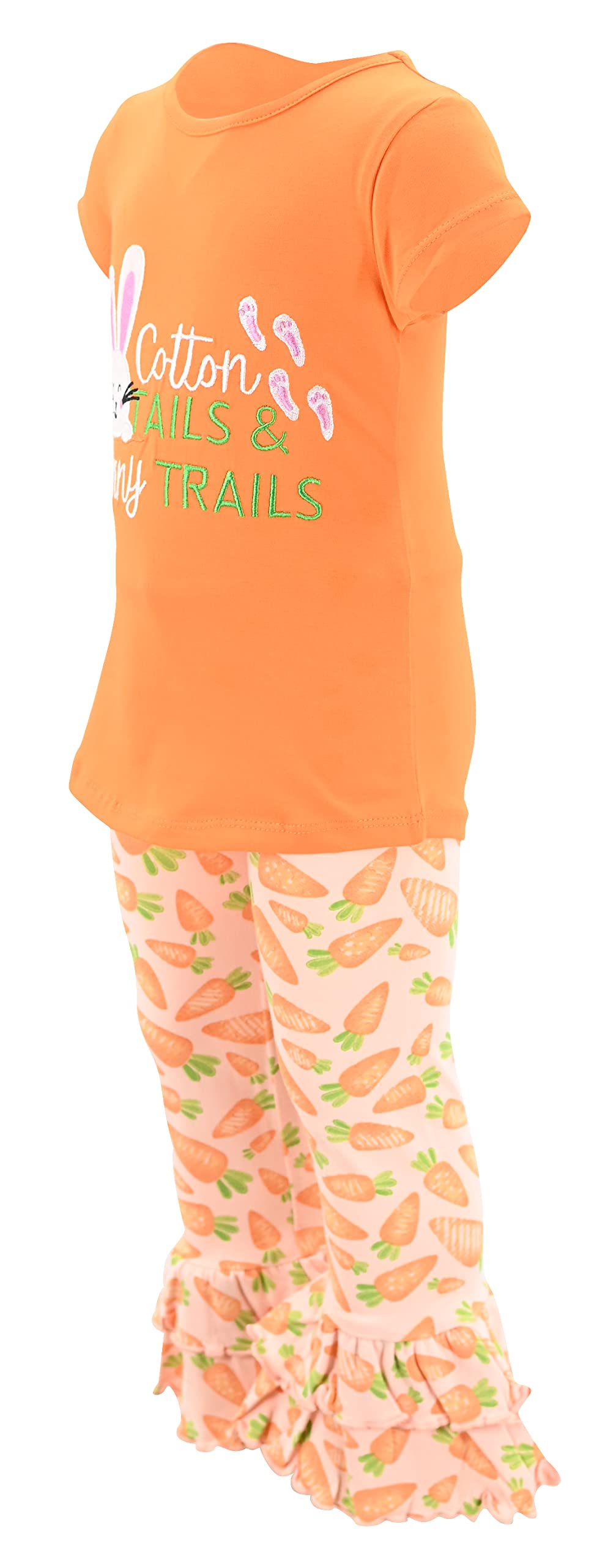Girls 2-Piece Ruffle Leggings & Shirt Set - Toddler Outfit for Playtime
