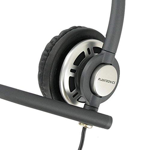 Plantronics Hw720 EncorePro Stereo Headset with Ultra Noise Cancellation - Compatible with Poly SoundPoint, VVX, CX Phones (IP300, IP500, IP600, CX200, CX700) - Perfect for Office Calls, Remote Work & Customer Service