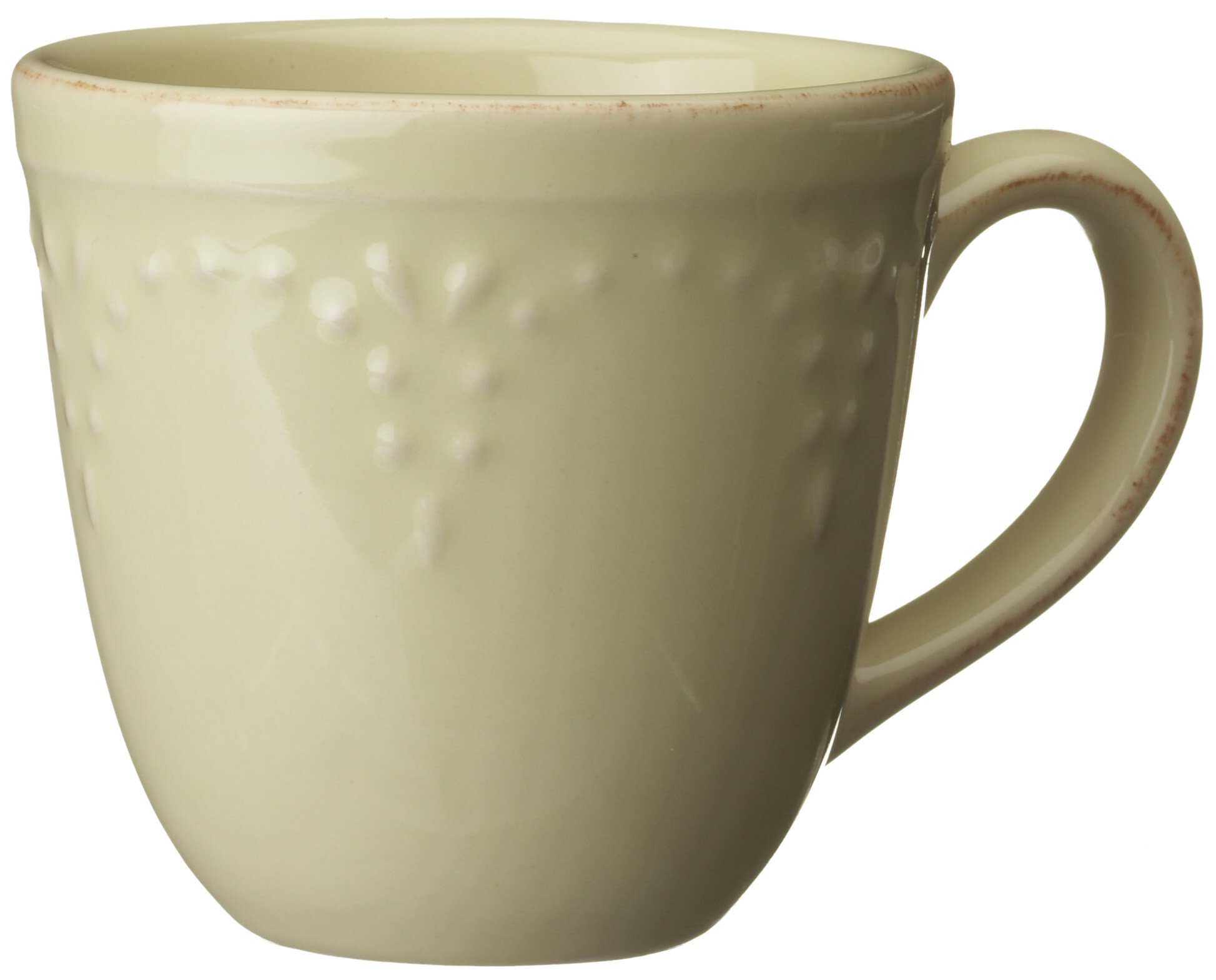 Signature Housewares Now & Then 10-Oz Coffee Mugs - Set of 6 Porcelain Tea Cups in Elegant Chiffon Color - Perfect for Home, Office, or Gift Giving