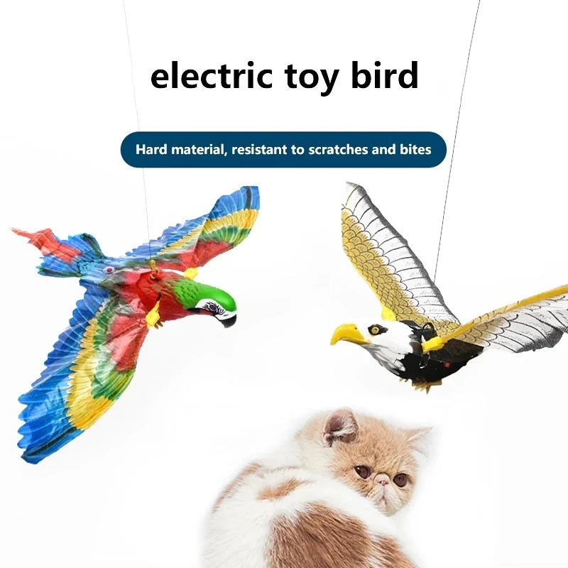 Electric Flying Eagle Interactive Cat Toy - Simulation Bird Hanging Toy for Indoor Play - Perfect for Exercise & Entertainment for Kittens & Adult Cats
