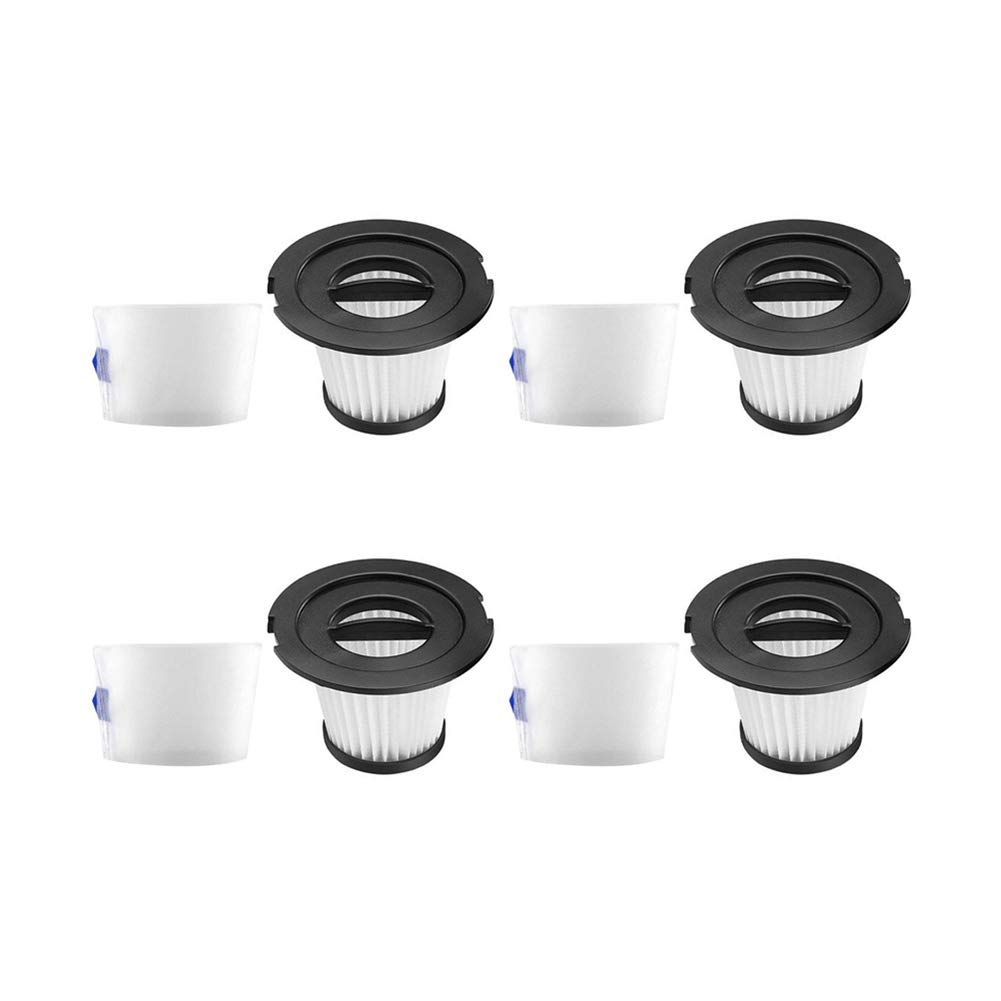 4-Pack HEPA Replacement Filters for MOOSOO K17 Cordless Vacuum Cleaner - Includes 4 Strainer Screens & 4 HEPA Filters - Perfect for Pet Hair, Allergens, and Deep Cleaning