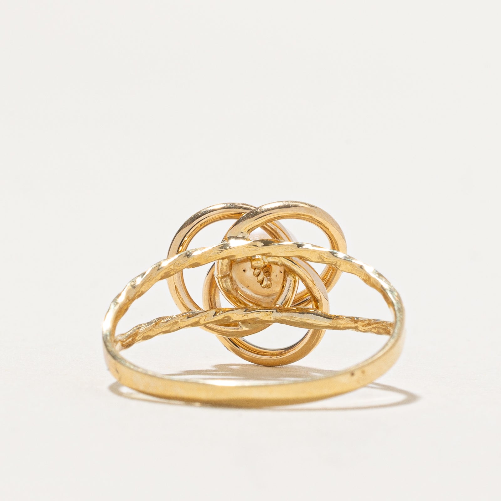 Elegant Solitaire Pearl Abstract Ring - Size 6.5 | Perfect for Weddings, Anniversaries & Special Occasions