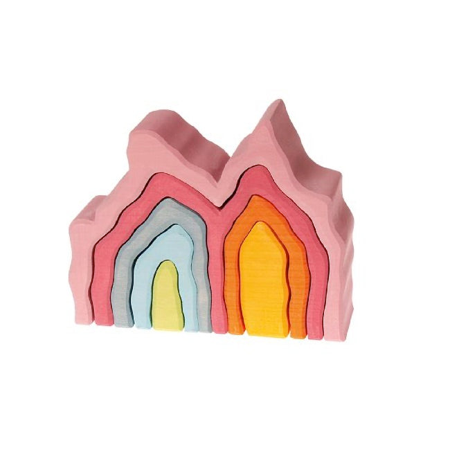 Grimm's Coral Reef Wooden Stacking Toy - 7 Piece Set for Kids, Montessori Learning & Sensory Play | Perfect for Toddlers, Preschoolers & Early Childhood Development