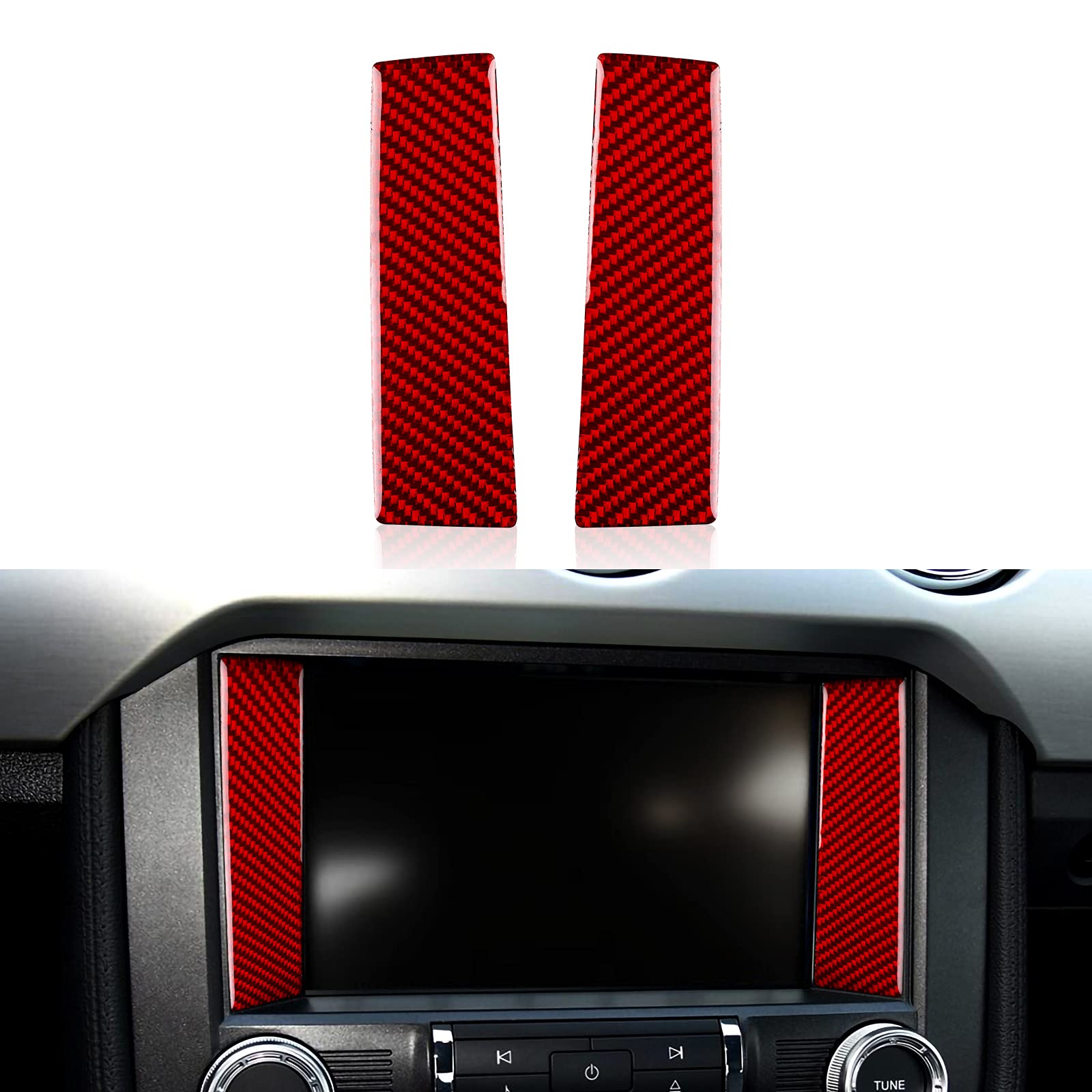 Premium Car AC Vent Panel Sticker Decal - Interior Trim Cover for Ford Mustang 2015-2023 Models | Custom Dashboard Accessories for Enhanced Style & Protection | Perfect for Car Shows, Daily Driving & Personalization