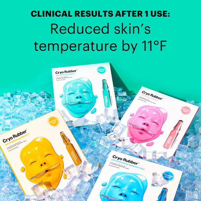 Dr. Jart+ Cryo Rubber™ Hydrating Hyaluronic Acid Face Mask - Deep Moisturizing for Dry Skin, Anti-Aging & Skin Repair - Perfect for Spa Nights & Self-Care Routines