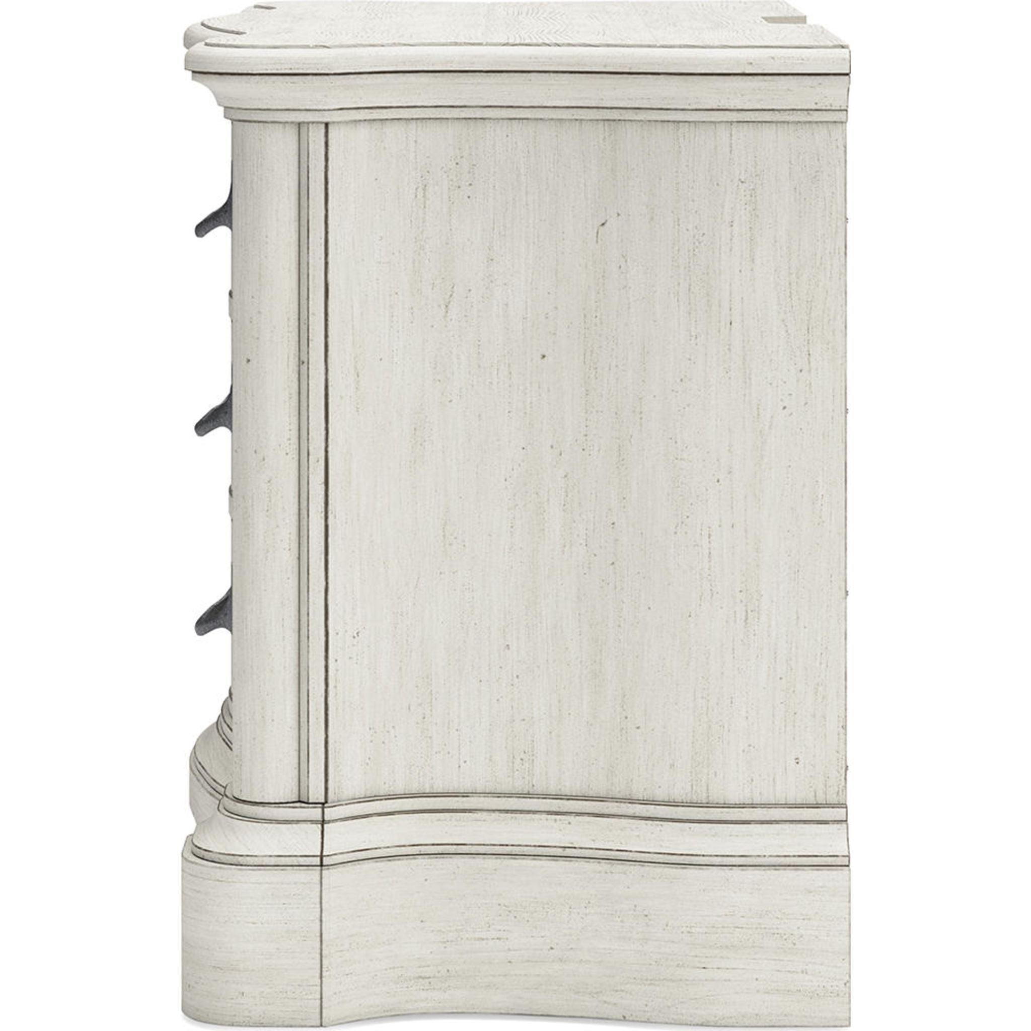 Arlendyne Nightstand - Antique White Finish Bedside Table with Drawer | Perfect for Bedroom, Guest Room, or Nursery Storage