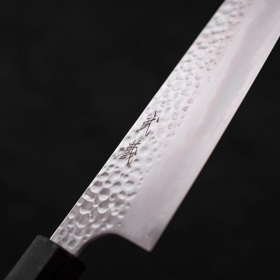 Premium Santoku Knife 180mm - VG-10 Japanese Steel, Tsuchime Hammered Finish, Ebony Wood Handle - Perfect for Slicing, Dicing & Mincing - Ideal for Home Chefs & Professional Kitchens