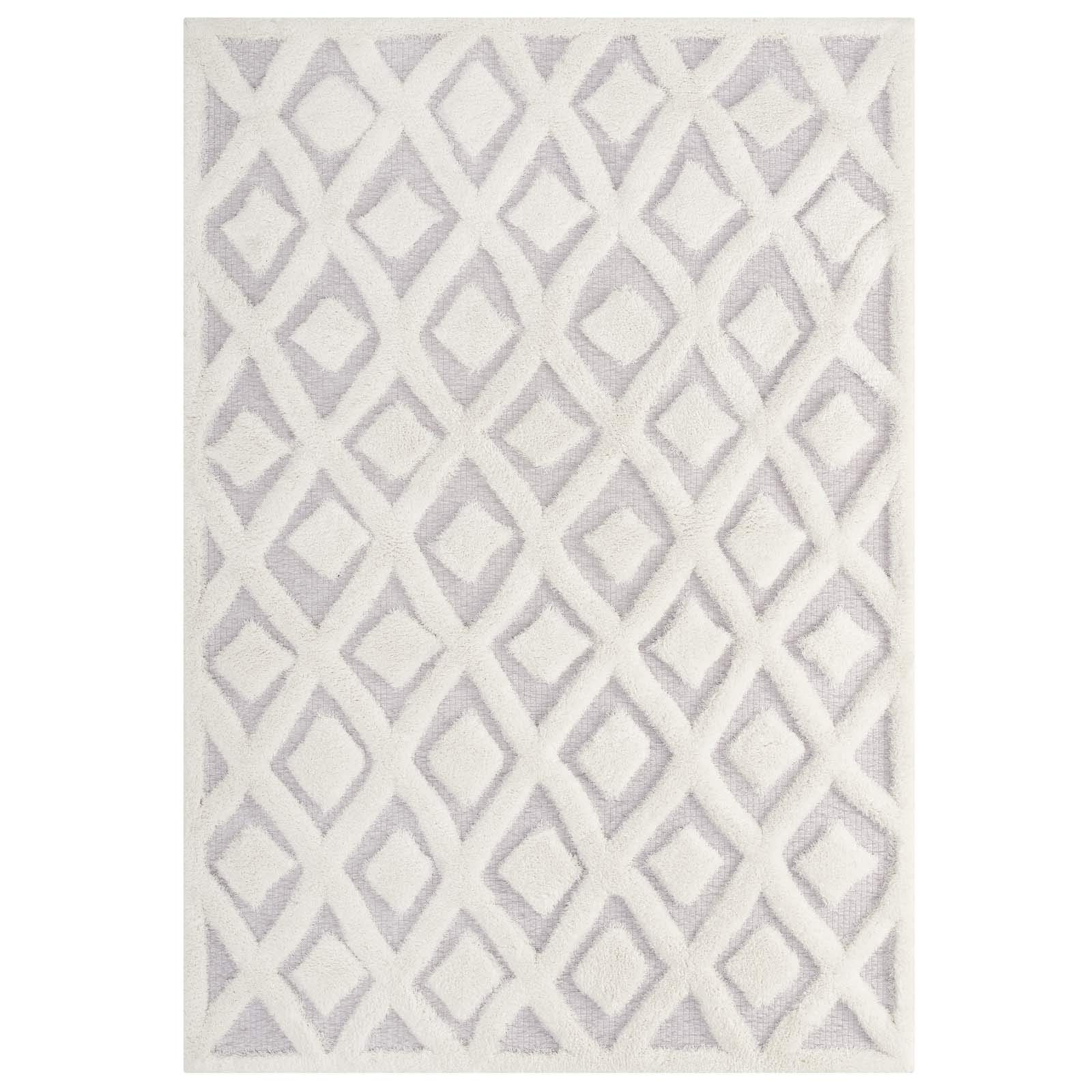 Modern Contemporary Urban Living Room Area Rug - Soft Fabric Floor Carpet Runner in Multi-Gray Tones - Perfect for Lounge, Bedroom and Home Office Decor