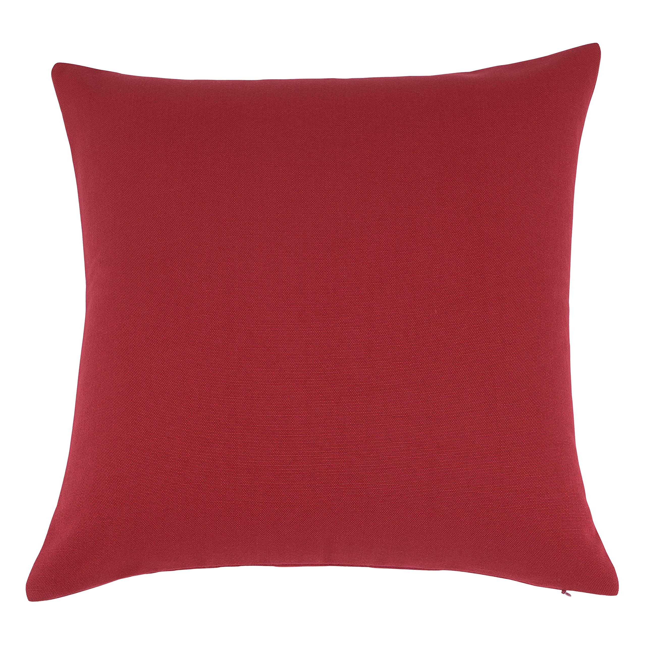 Mixhug Decorative Linen Throw Pillow Covers Set of 2 - 24x24 Inch Farmhouse Style Cushion Covers for Couch, Sofa & Bed - Red Home Decor Accent Pillows for Living Room, Bedroom & Guest House