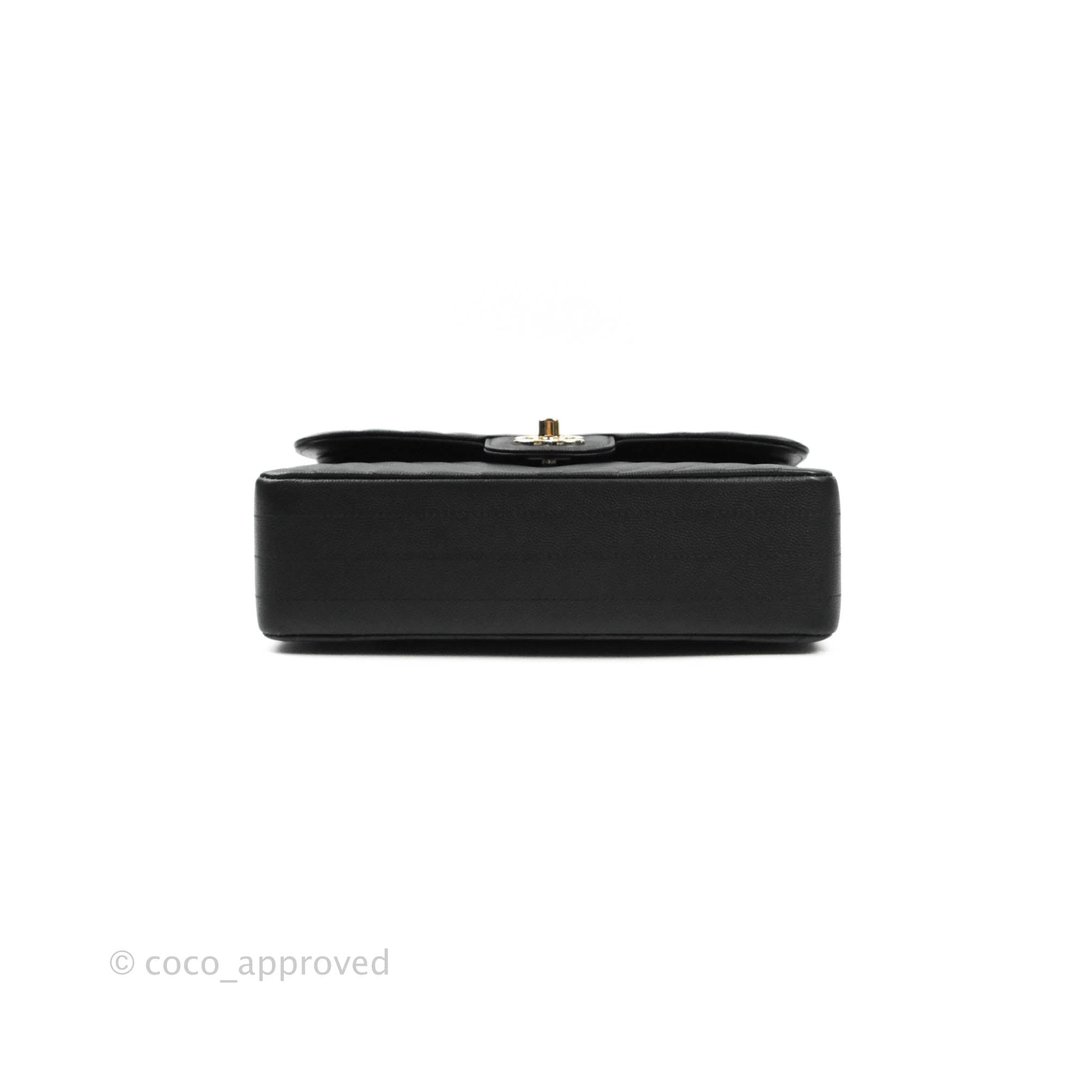 Chanel Classic Chevron Small Medium Double Flap Bag Black Caviar Leather Gold Hardware - Luxury Handbag for Women, Perfect for Parties, Work & Everyday Use