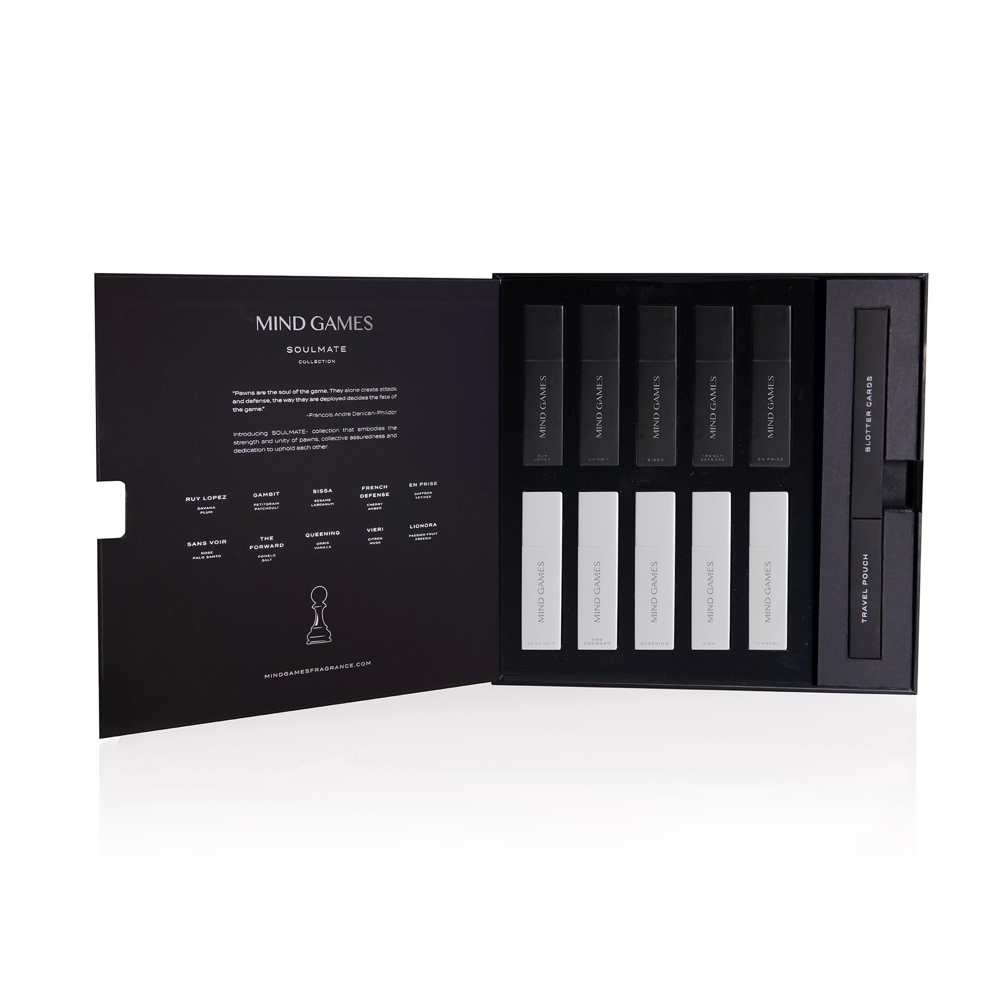 Mind Games 10-Piece Soulmate Discovery Perfume Set - Mini Luxury Fragrances for Women & Men - Designer Scent Samples - Perfect Gift Set for Couples, Dating & Special Occasions