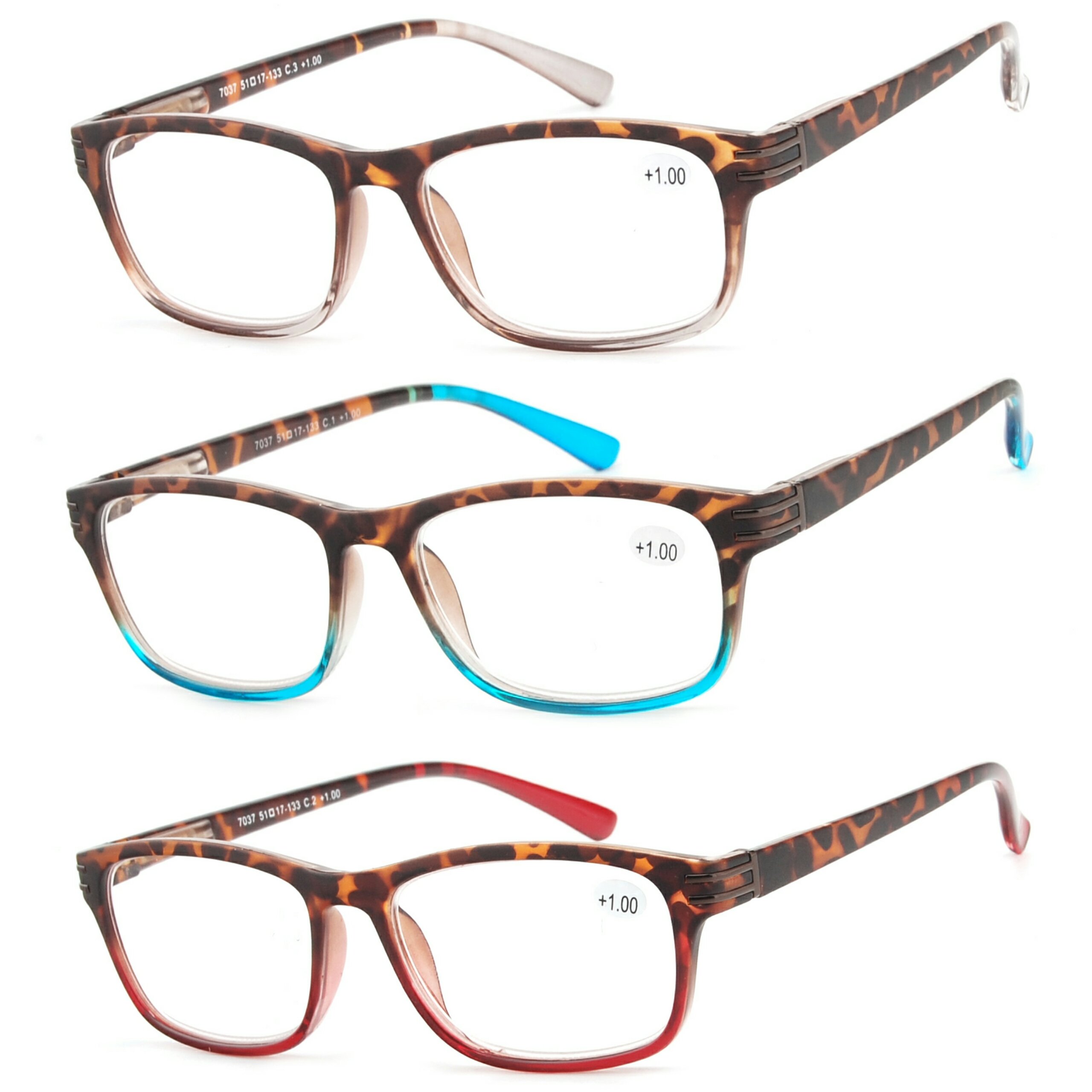 Stylish Reading Glasses 3-Pack for Men & Women - Perfect for Books & Screens