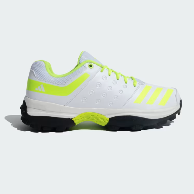 Adidas CriNu 23 M Cricket Shoes for Men - Cloud White/Lucid Lemon/Off White - Lightweight Performance Footwear for Cricket Matches & Training
