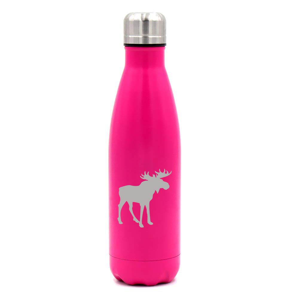 17 oz. Double Wall Vacuum Insulated Stainless Steel Water Bottle - Leakproof Travel Mug with Handle - Keeps Hot/Cold for 24 Hours - Perfect for Hiking, Camping, Gym & Office Use