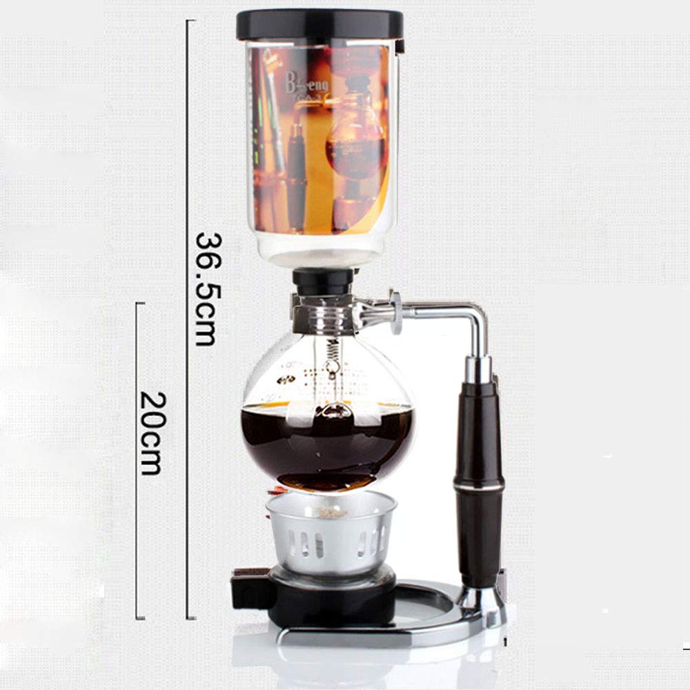 Premium Glass Coffee Syphon Vacuum Brewer - Elegant Stovetop Coffee Maker for Home & Cafe Use | Perfect for Pour-Over, Cold Brew & Specialty Coffee Preparation