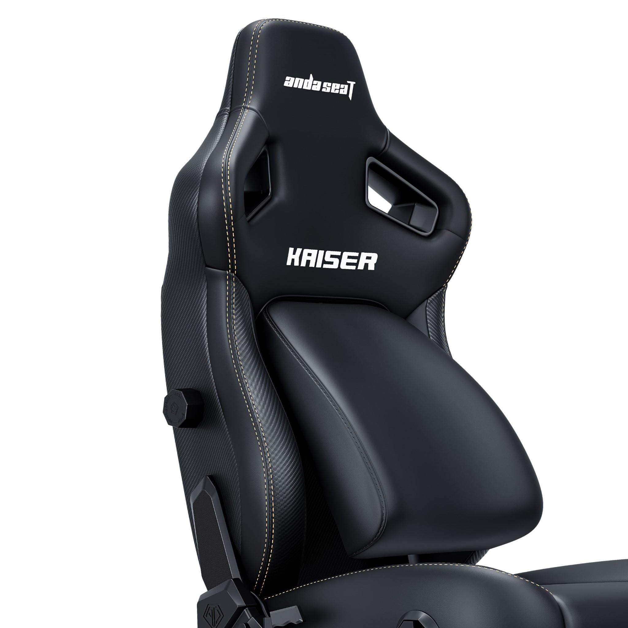 Anda Seat Kaiser 4 Series Premium Gaming Chair - Ergonomic Office & Racing Style Computer Chair with Adjustable Lumbar Support - Large Size in Elegant Black - Perfect for Gamers, Streamers & Home Office Workers