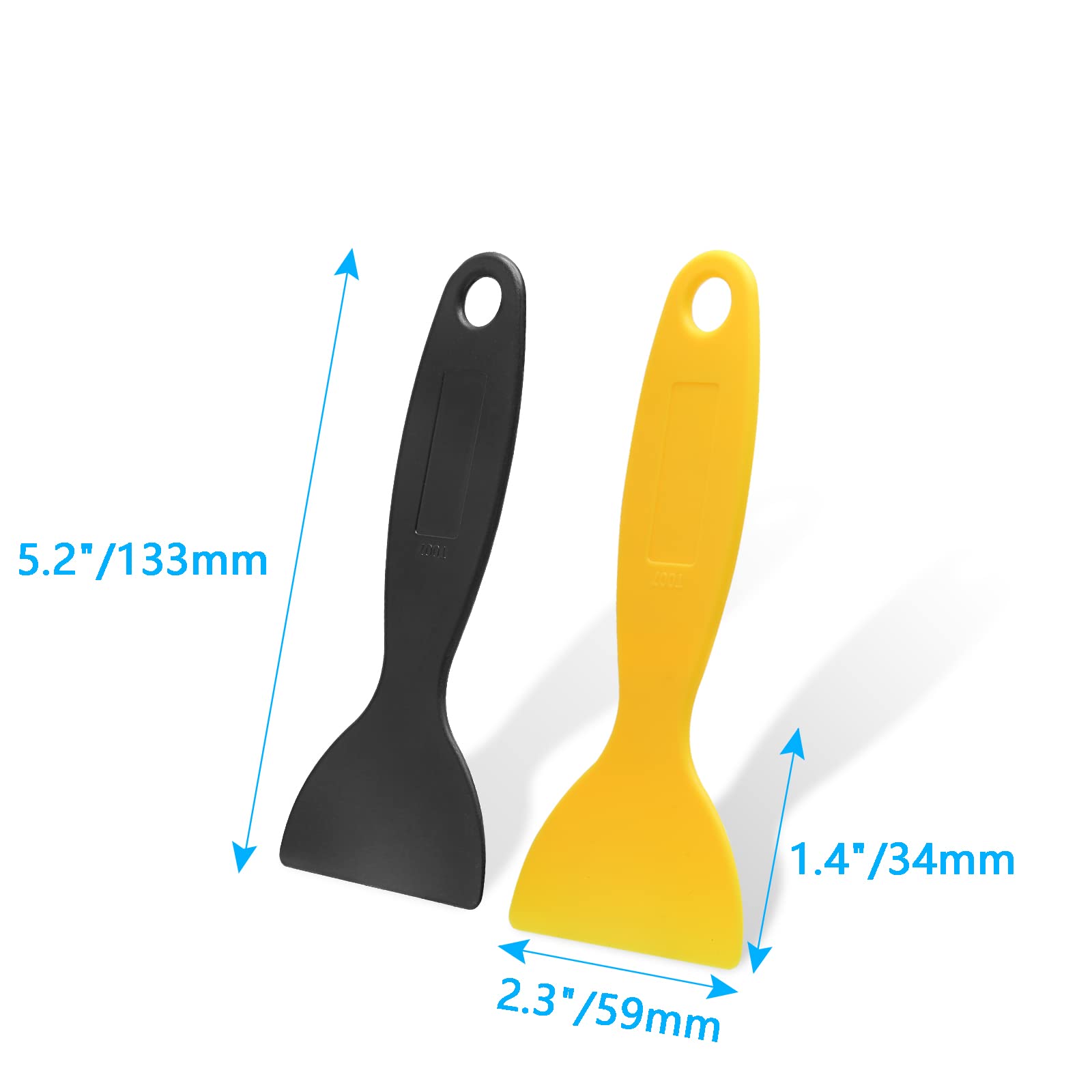 12-Piece Plastic Putty Knife Set - 5.2 Inch Spackle & Patching Knives, Paint Scrapers for Wall Repair, Decal Removal & Resin Art - Perfect for DIY Home Improvement, Wallpaper Installation & Craft Projects