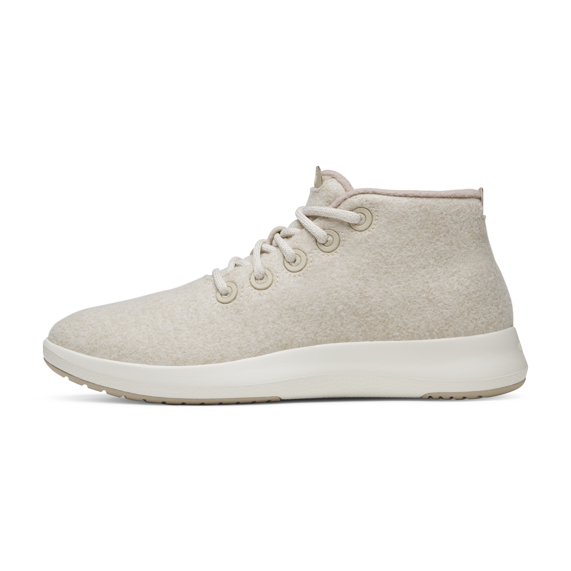Women's Wool Runner Up Mizzle Sneakers - Stony Cream with Natural White Sole | Water-Resistant Wool Shoes for Women | Perfect for Outdoor Activities, Running & Casual Wear