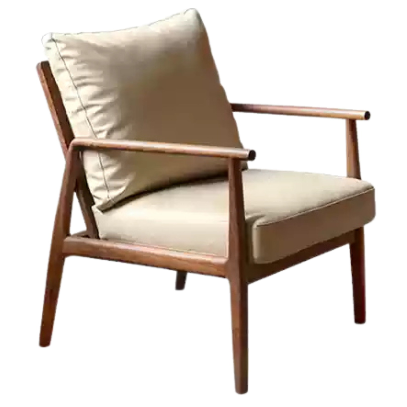 25.5x29.9x35.4 inch / 65x76x90xcm / Rich Dark Walnut color / black walnut chair genuine leather khaki