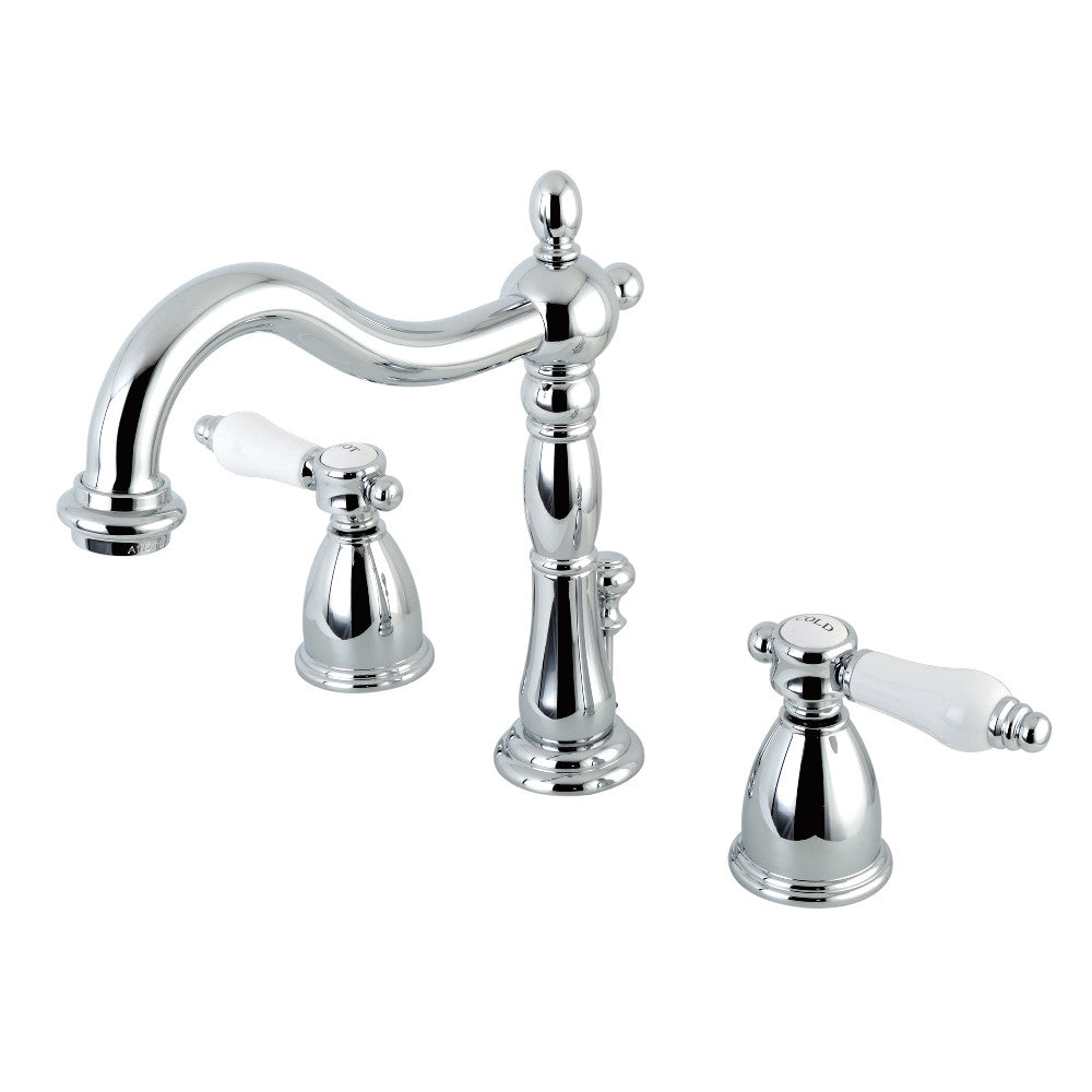 Kingston Brass KB1971BPL Bel Air 8-Inch Widespread Bathroom Faucet with Brass Pop-Up Drain - Oil Rubbed Bronze Finish - Perfect for Modern Bathroom Vanities and Powder Rooms