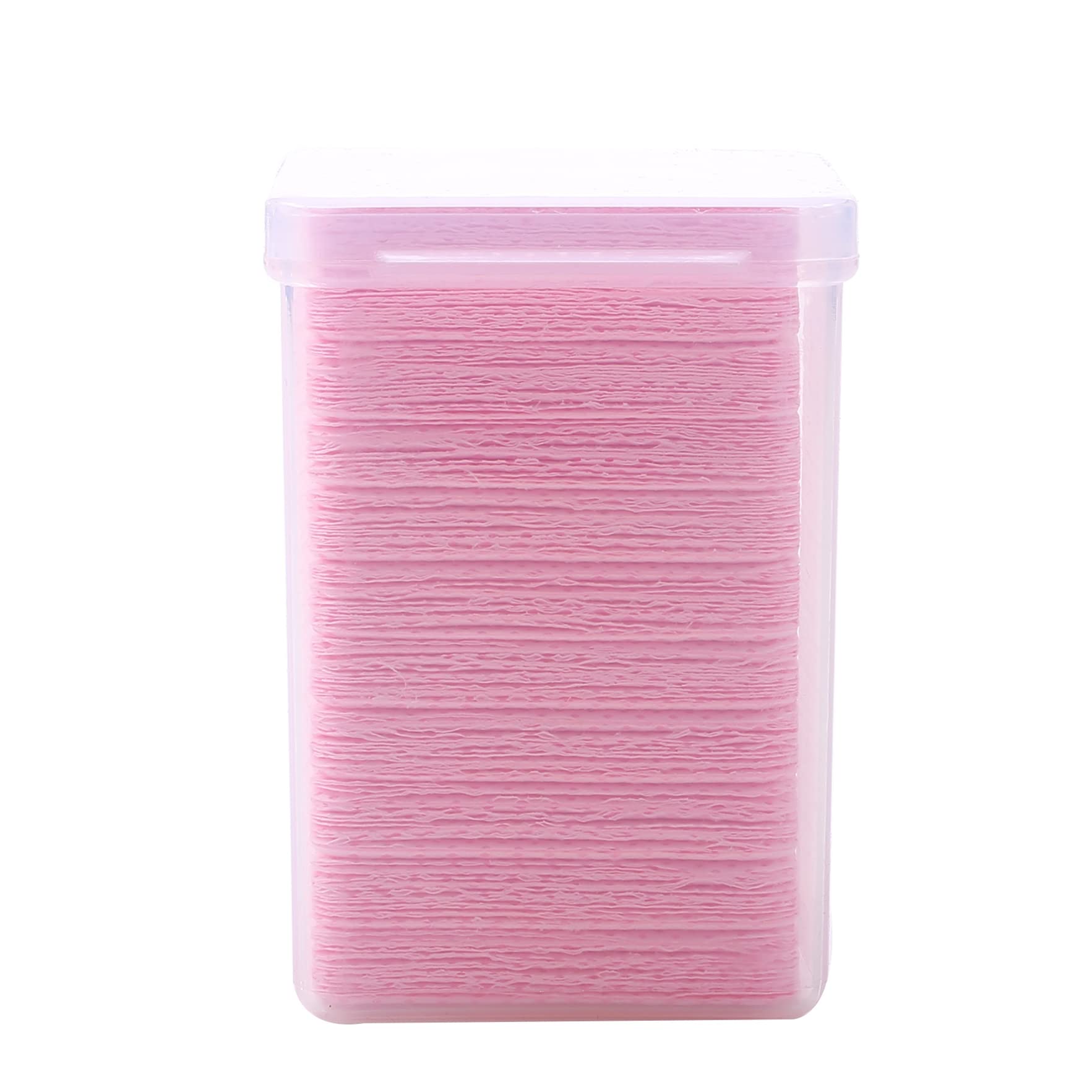 LIUGOU Lint Free Nail Wipes - 100pcs Eyelash Extension Glue Remover Wipes | Adhesive Cleaning Pads for Lash Glue, Tweezers & Bottle Nozzles | Hypoallergenic Dry Cotton Pads for Professional & Home Lash Extension Care | Perfect for Salon, DIY Beauty & Makeup Artists