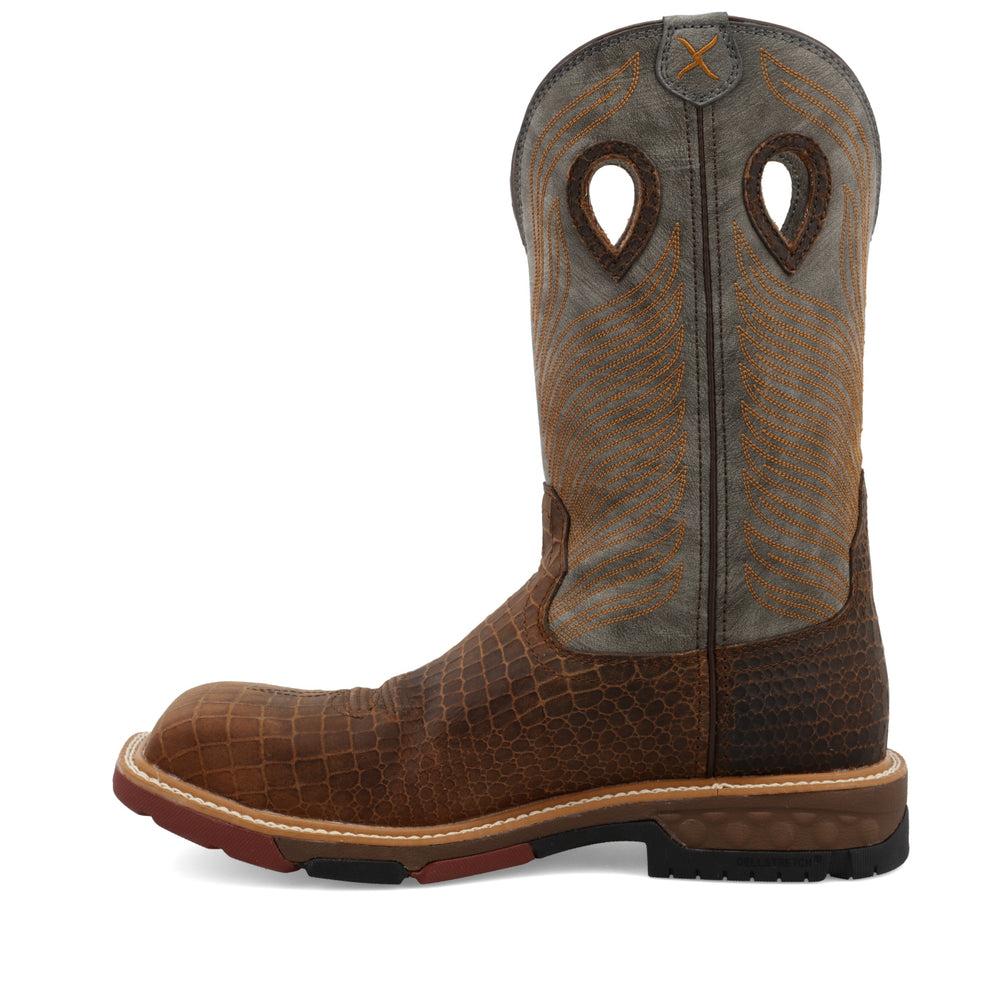 Men's 12 Inch Western Work Boots - Durable Leather Cowboy Boots for Ranch, Construction & Outdoor Work | Comfortable Safety Footwear for Men
