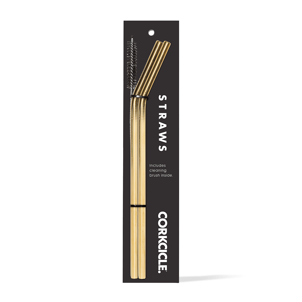Insulated Stainless Steel Tumbler Straws 2 Pack - Reusable Drinking Straws for Smoothies, Iced Coffee & Cold Beverages at Home, Office or Travel