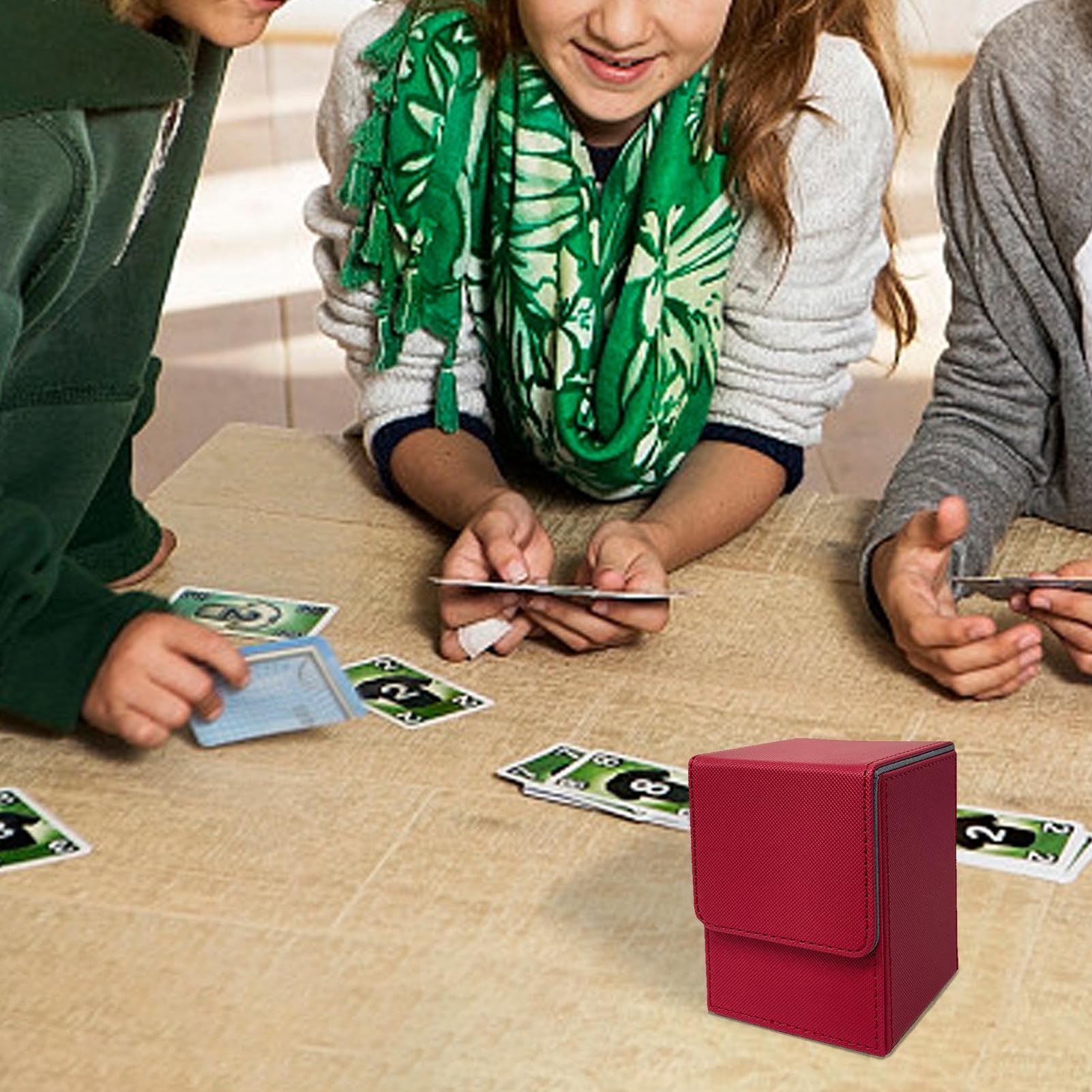 Premium PU Leather Magnetic Card Game Box Case - Secure Storage & Quick Organization for Trading Cards, MTG, Pokemon, Yu-Gi-Oh - Perfect for Travel, Home & Game Nights