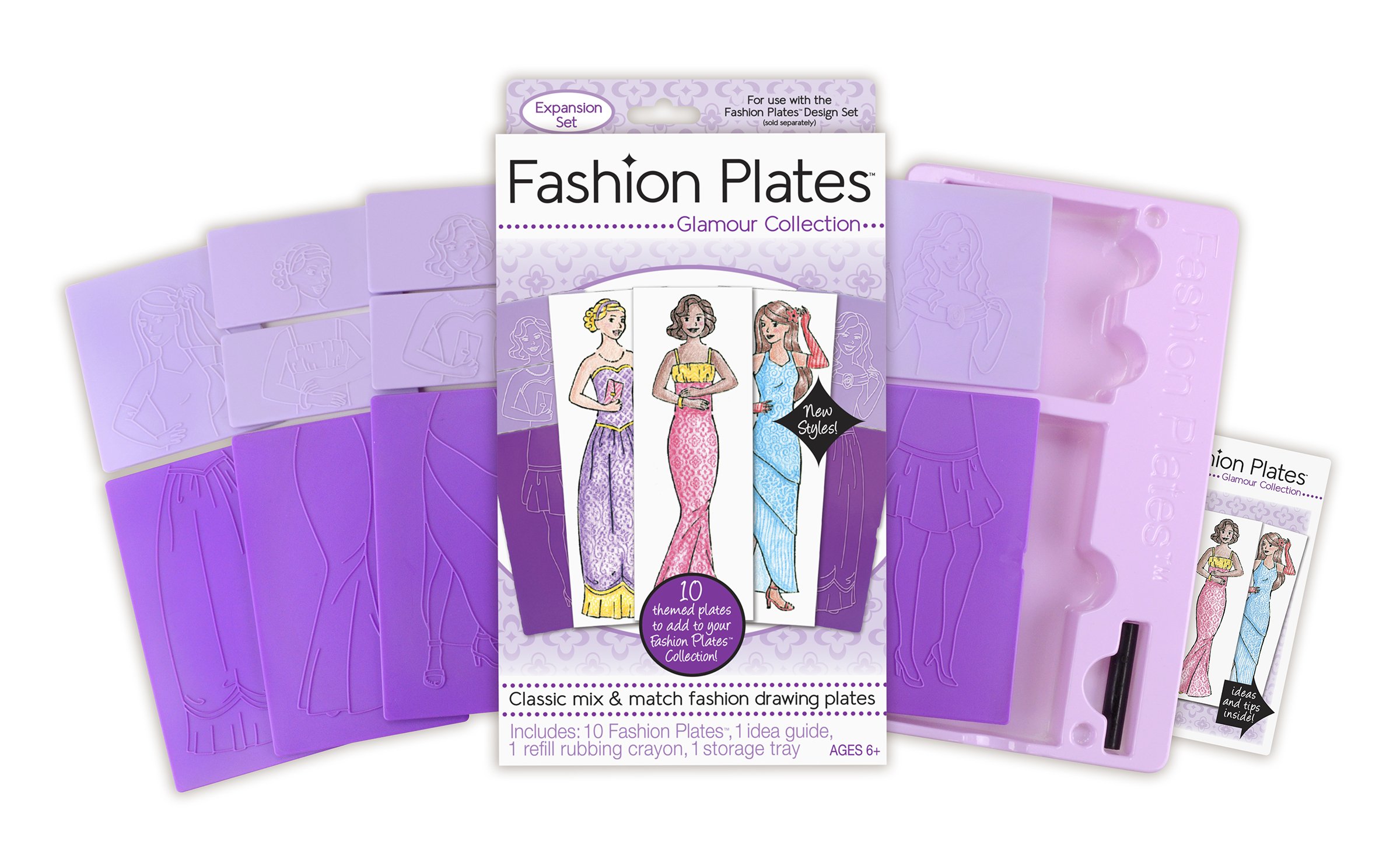 Kahootz Fashion Plates Glamour Expansion Pack - Creative Dress Up Stickers for Kids, DIY Fashion Design Kit, Perfect for Birthday Gifts & Pretend Play (50+ Stylish Outfits) | Great for Parties, Arts & Crafts, and Imaginative Play