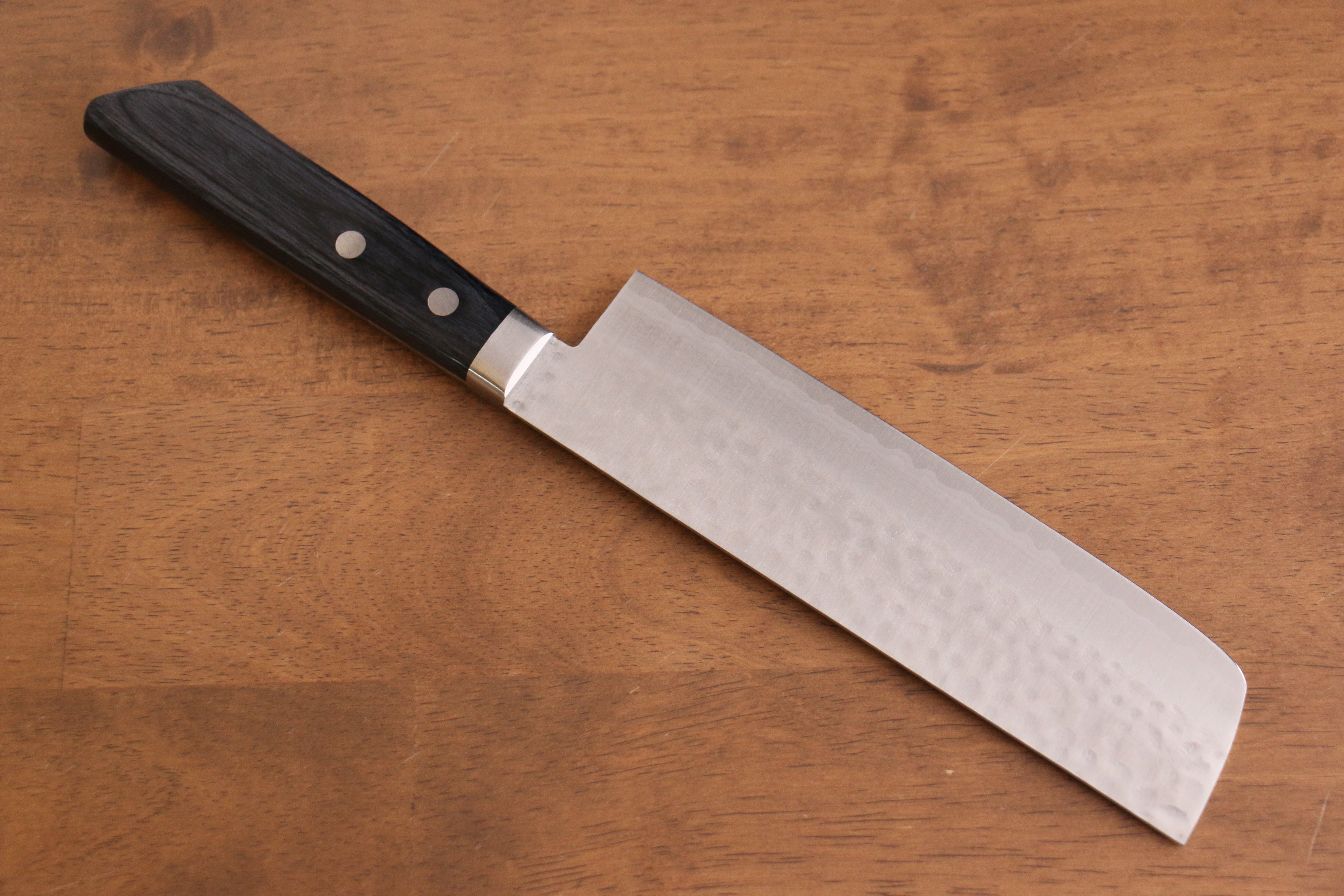 Premium Kunihira Kokuryu VG10 Hammered Damascus Usuba Knife 165mm - Japanese Chef Knife with Navy Blue Pakkawood Handle - Perfect for Sushi, Vegetables & Precision Cutting